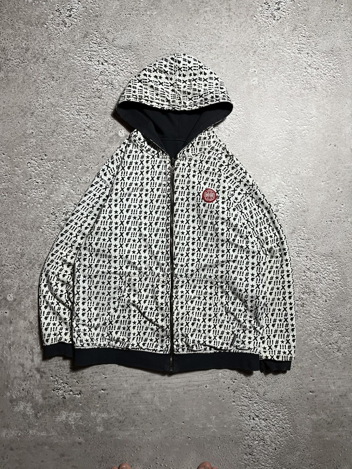 Independent Truck Co. × Japanese Brand Y2K reversible zip-up hoodie Independent logo graphic print Size US XL / EU 56 / 4 - 16 Thumbnail