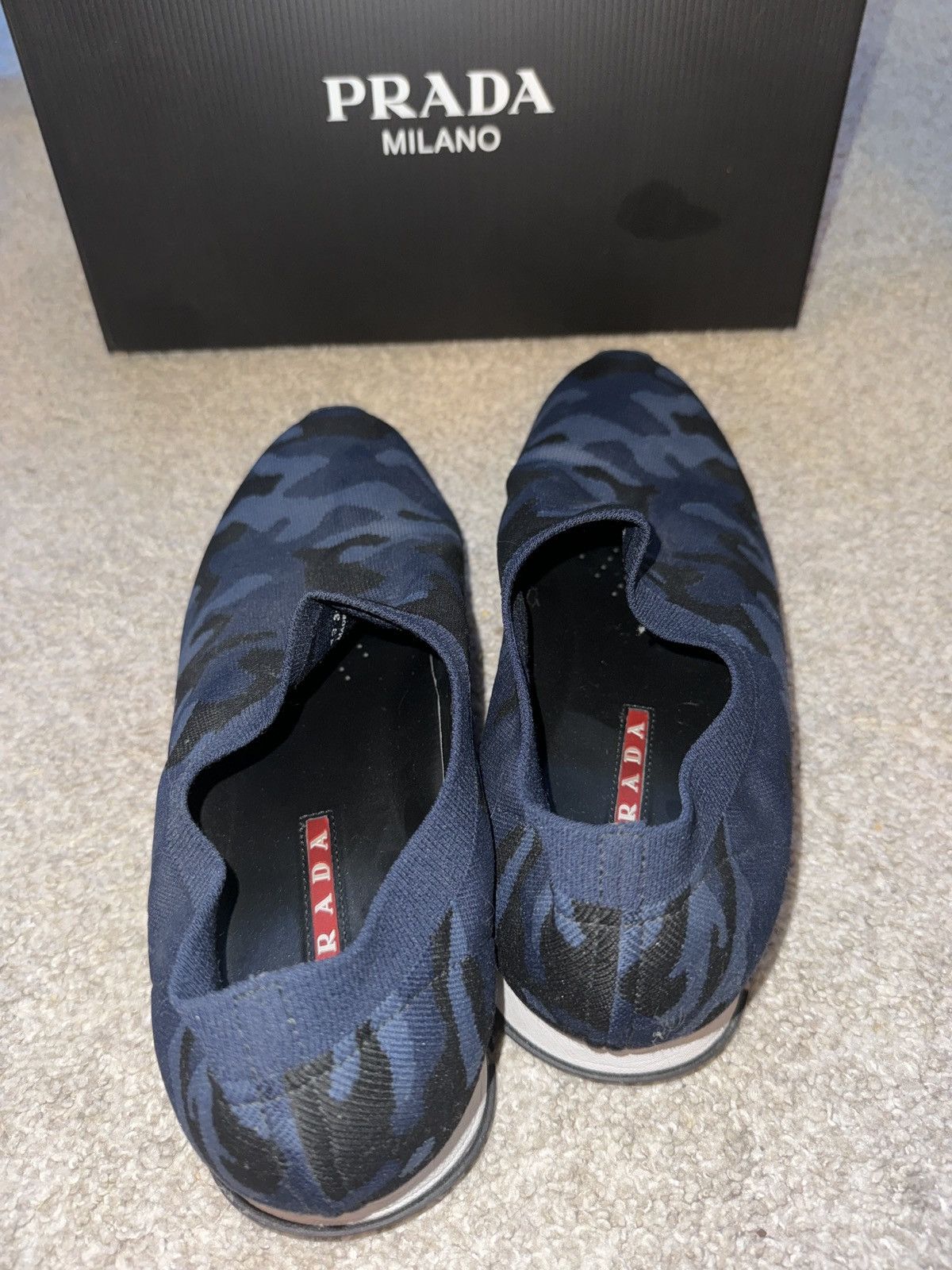 Prada PRADA BLUE CAMO SLIP ON SHOES Size US 10 / EU 43 - 5 Thumbnail