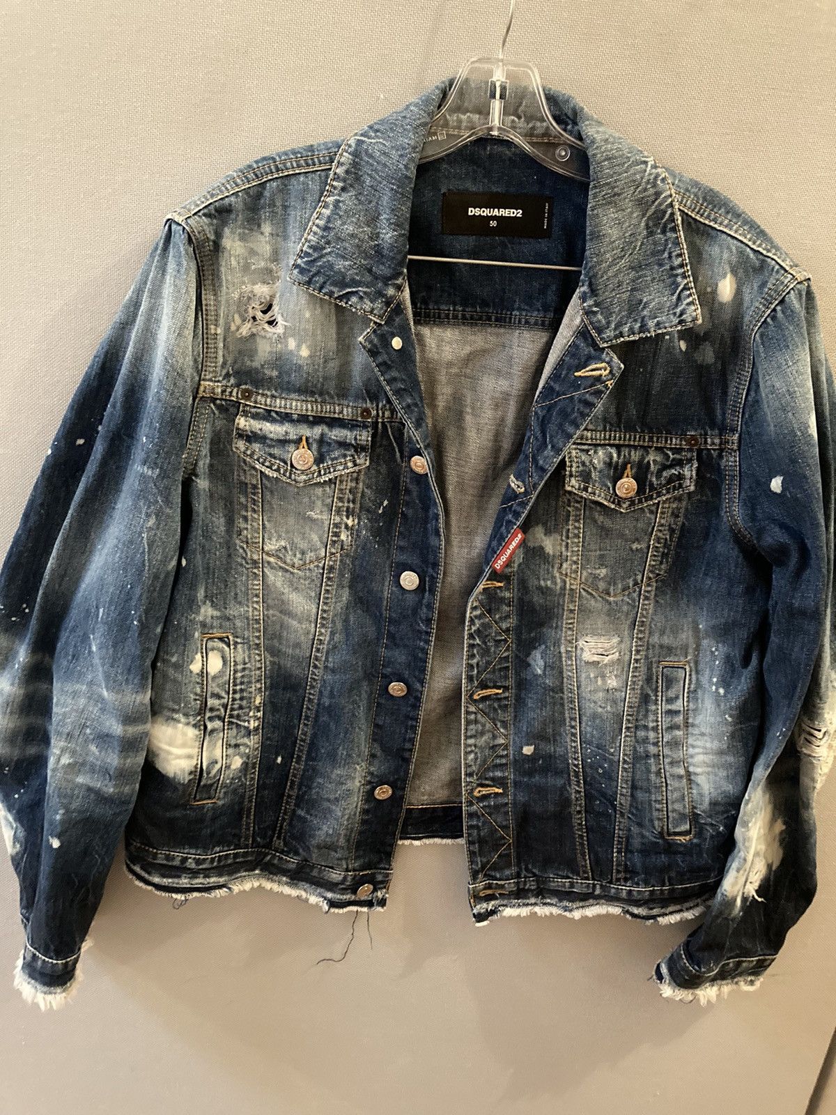 image of Tailored One Of Few Dsquared2 Denim Jackets in Blue, Men's (Size Medium)