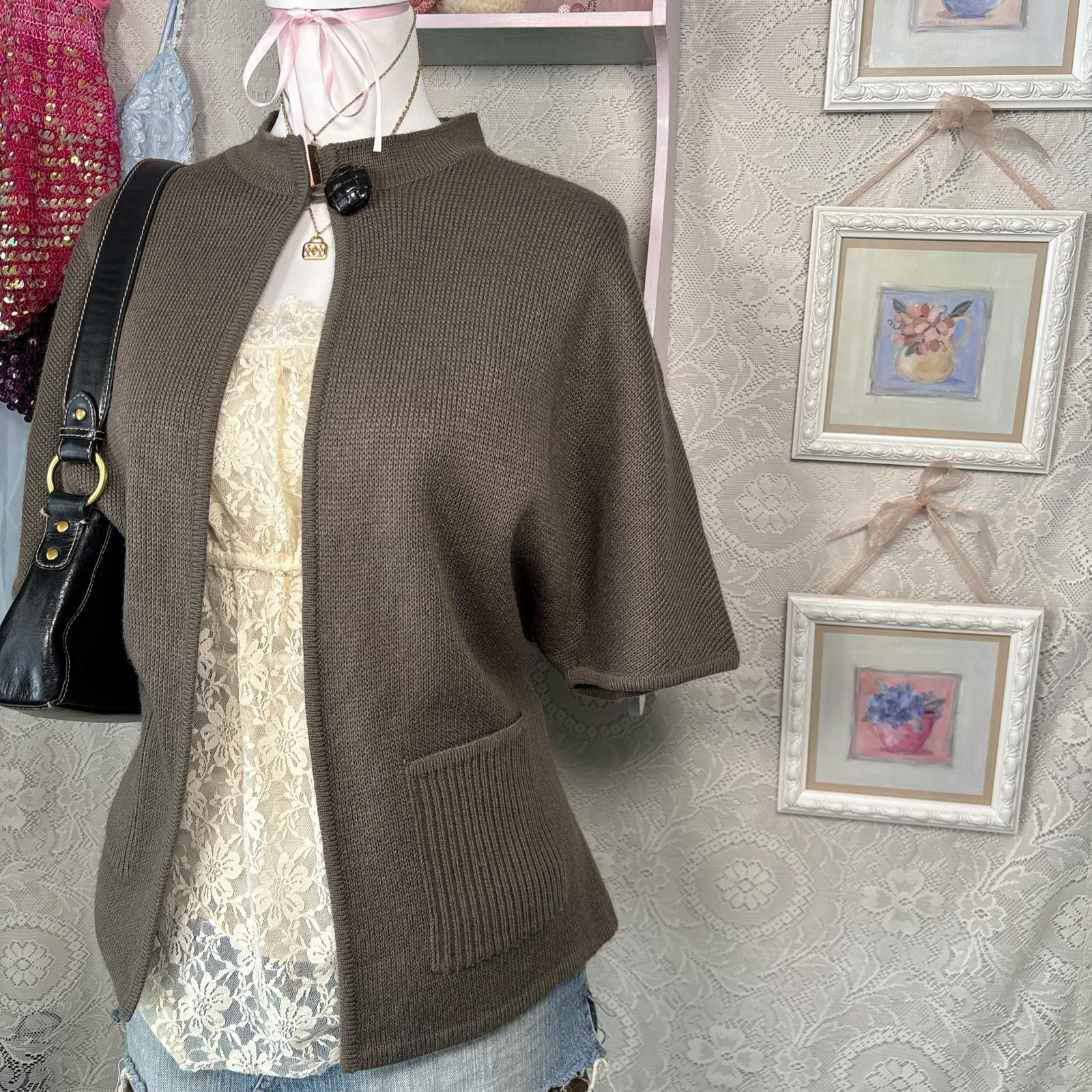 Other vintage cozy slouchy knit sweater blouse cardigan Size S / US 4 / IT 40 - 3 Thumbnail