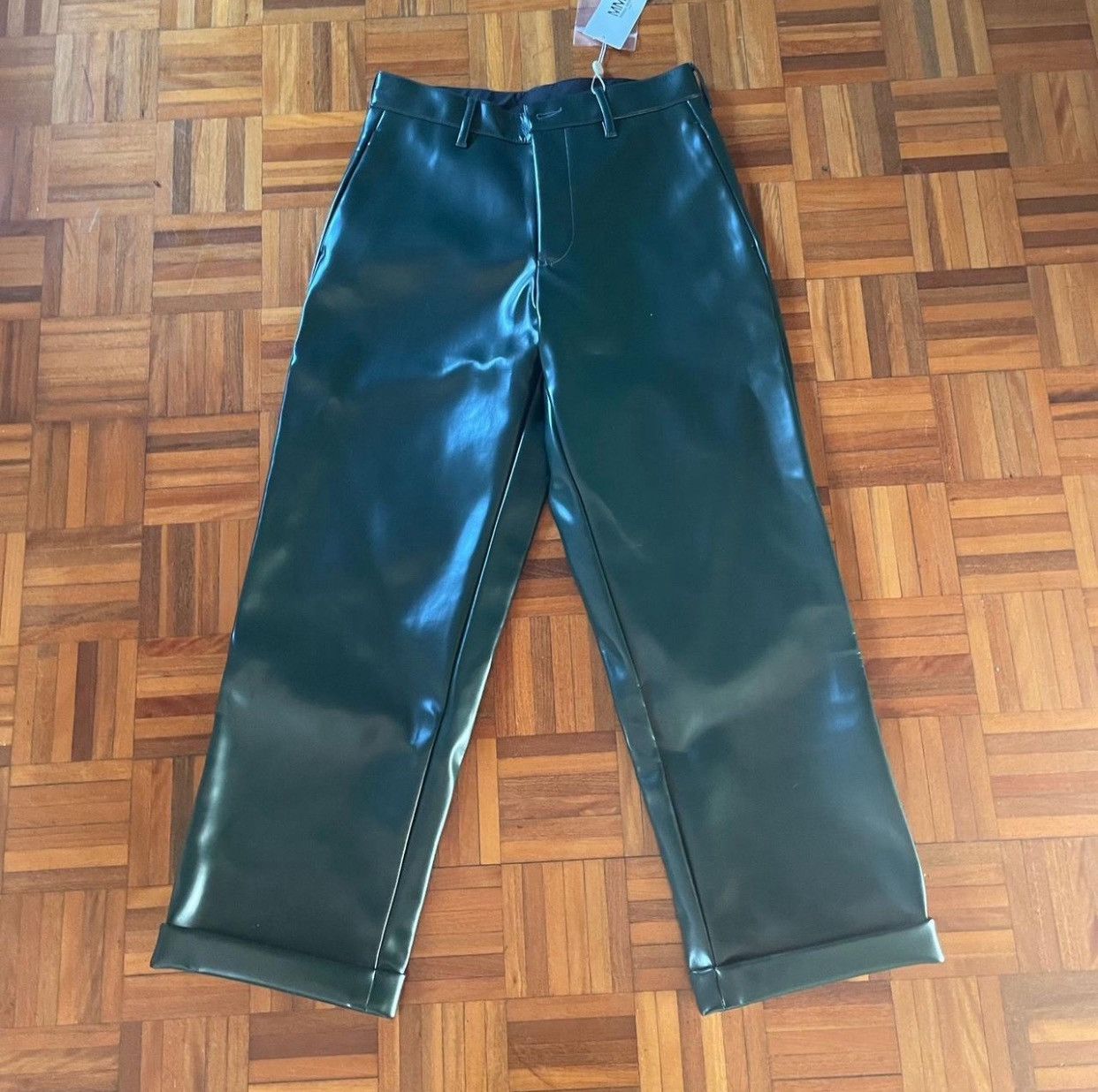 Maison Margiela MM6 PLEATHER WIDE LEG PANTS Size 28" / US 6 / IT 42 - 1 Thumbnail
