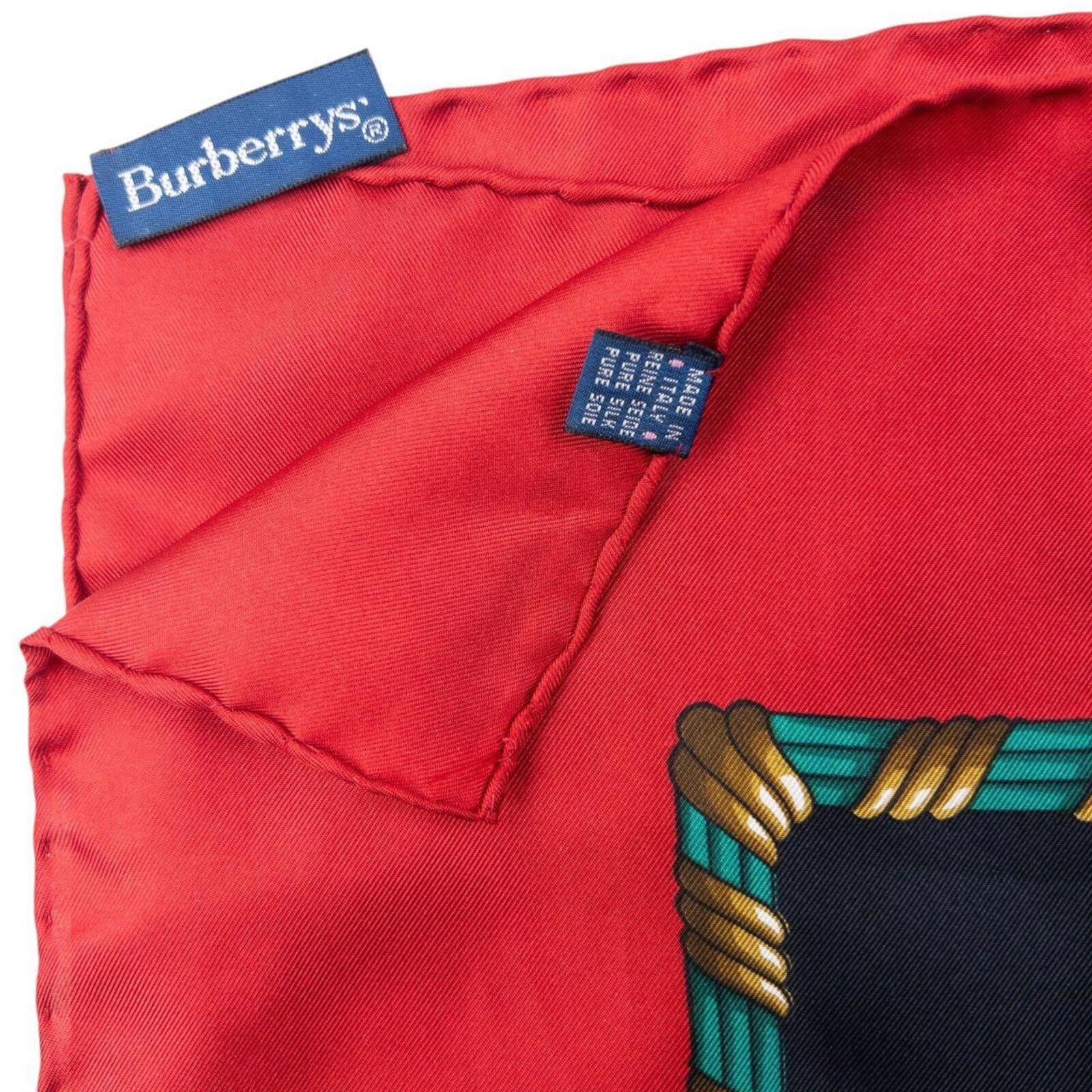 Burberry Vintage 80s Burberry Print Silk Scarf Size ONE SIZE - 6 Thumbnail