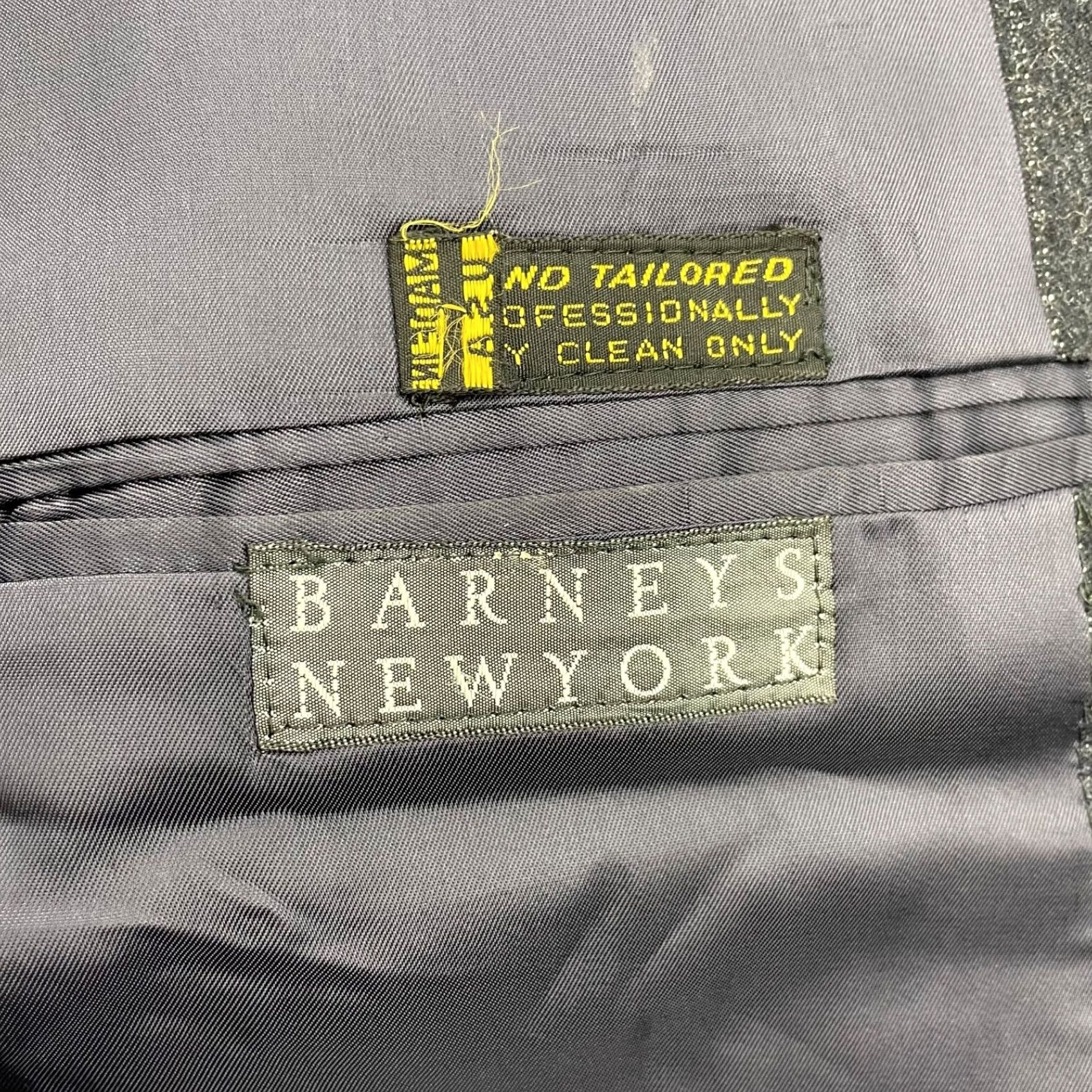 Vintage VINTAGE Barneys Blazer Wool Charcoal Stripe Mens 40R US Size 40R - 5 Thumbnail