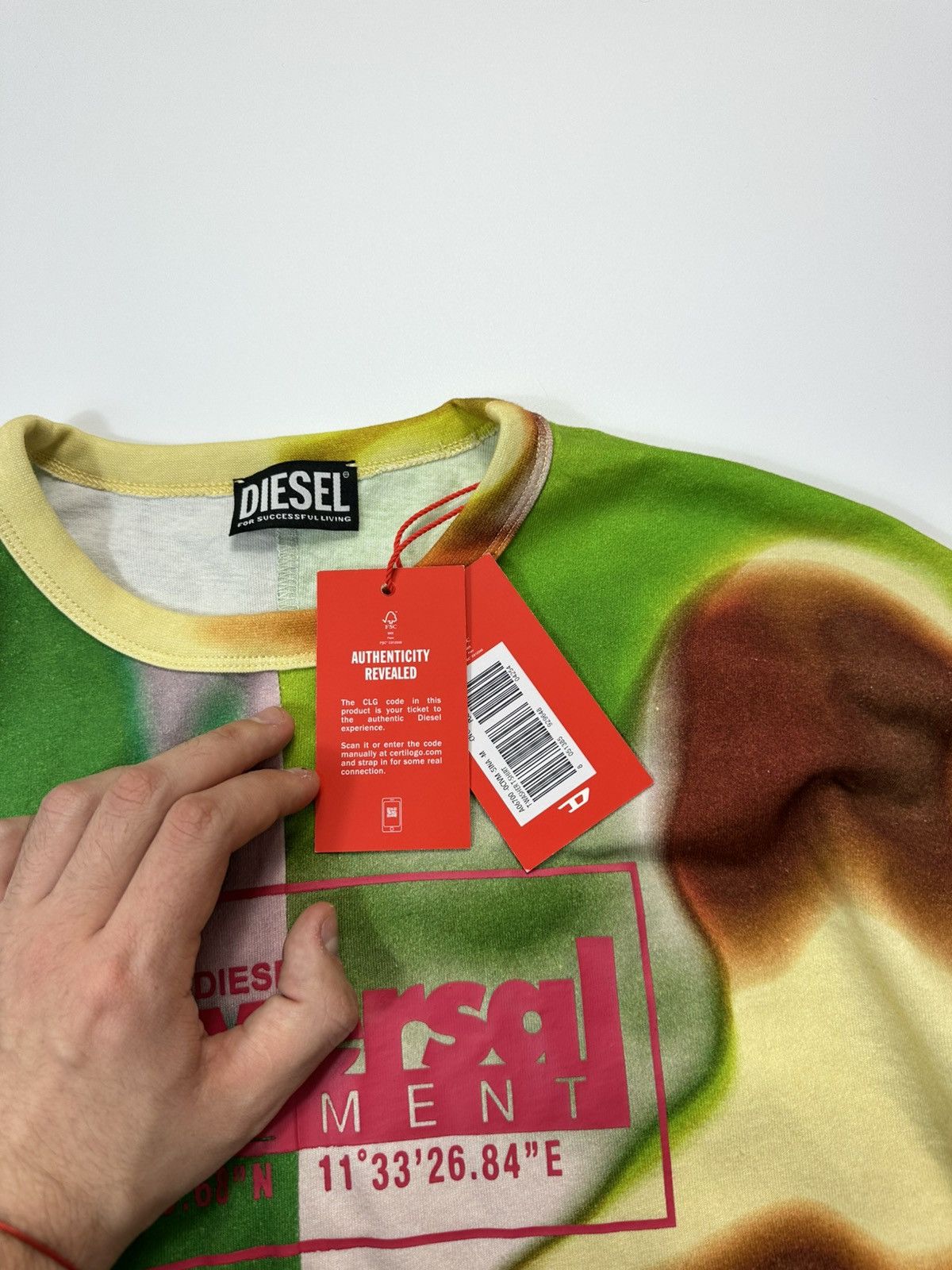 Diesel Diesel Long Sleeve Multicolor Universal Movement Size US M / EU 48-50 / 2 - 8 Thumbnail