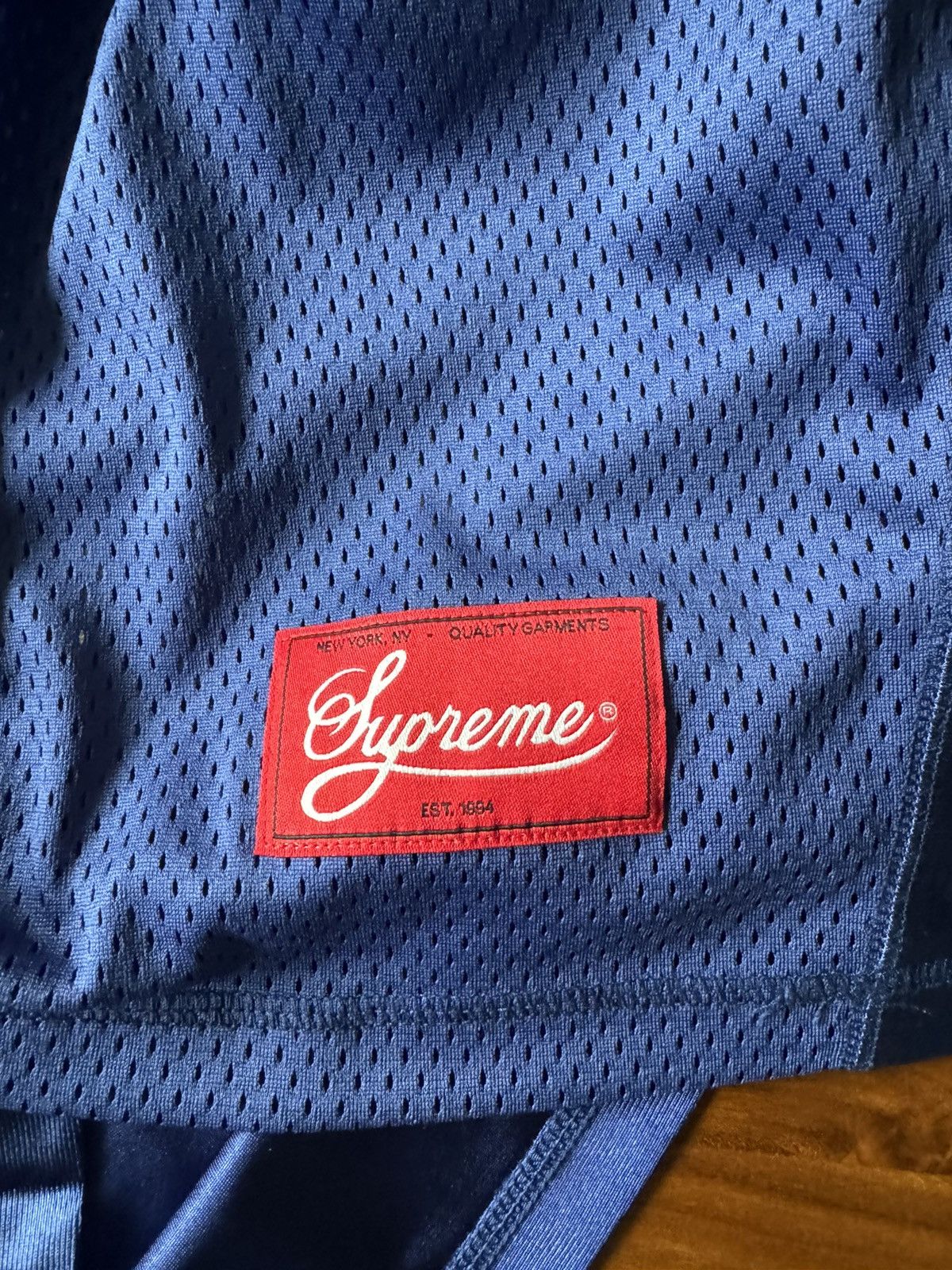 Supreme Supreme Jacquard Rib Football Jersey Navy XL IN HAND Size US XL / EU 56 / 4 - 6 Thumbnail