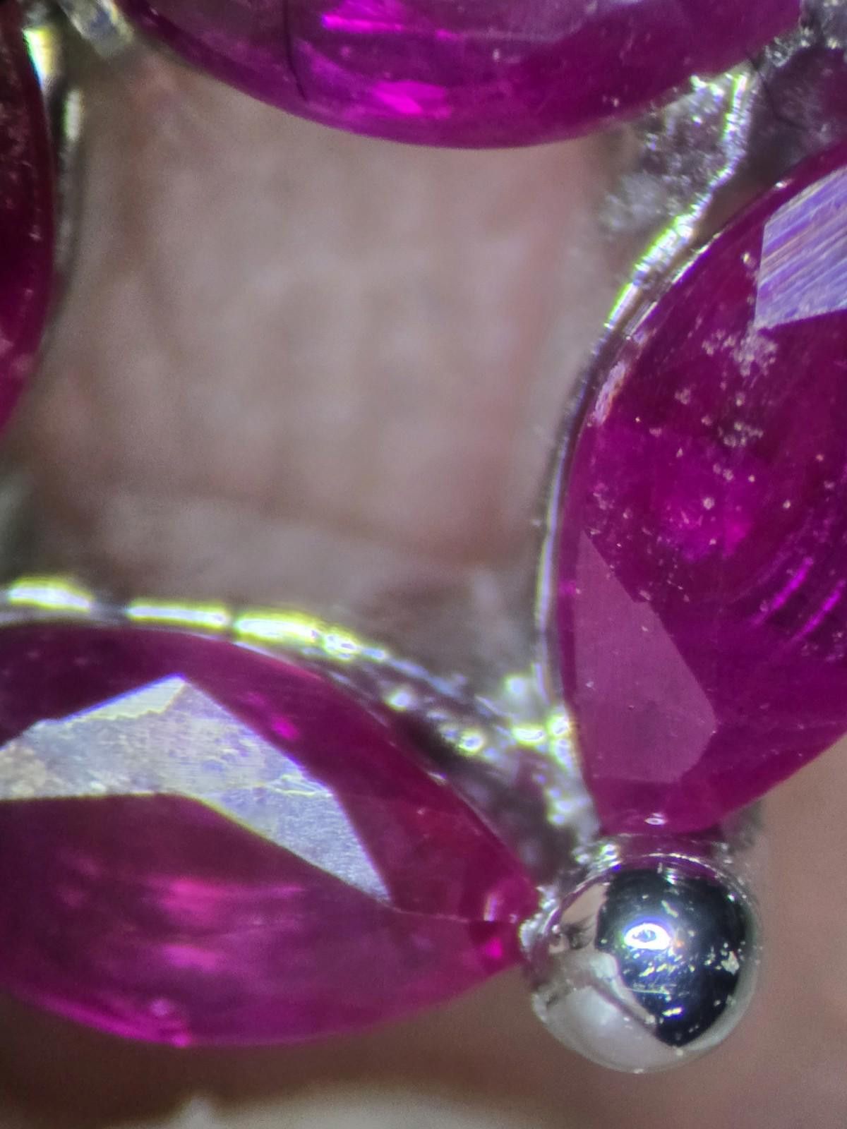 The Unbranded Brand Vintage 14k White Gold Marquise Ruby Ring – Size 6.5 – 3.6g Size ONE SIZE - 4 Thumbnail