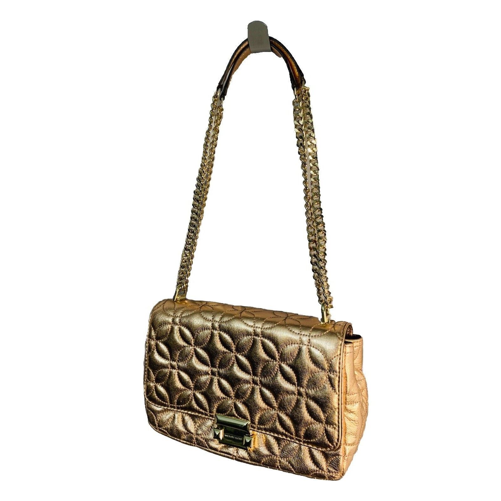 Michael Kors Michael Kors Sloan Gold Chain Quilted Leather Shoulder Bag Size ONE SIZE - 3 Thumbnail