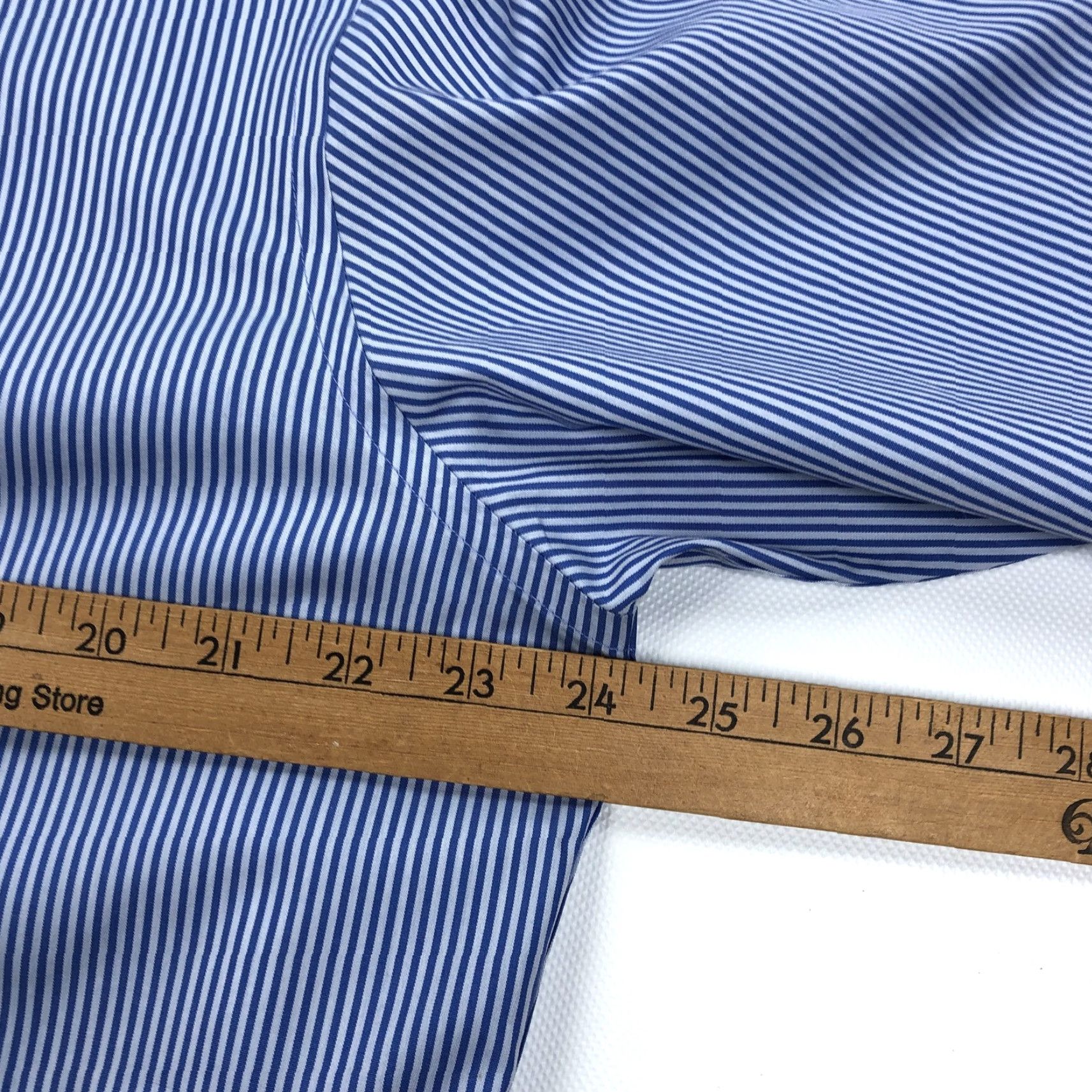 UNTUCKit UNTUCKit Men's XL Blue White Stripe Two Ply Cotton Button-Down Shirt Size US XL / EU 56 / 4 - 6 Thumbnail