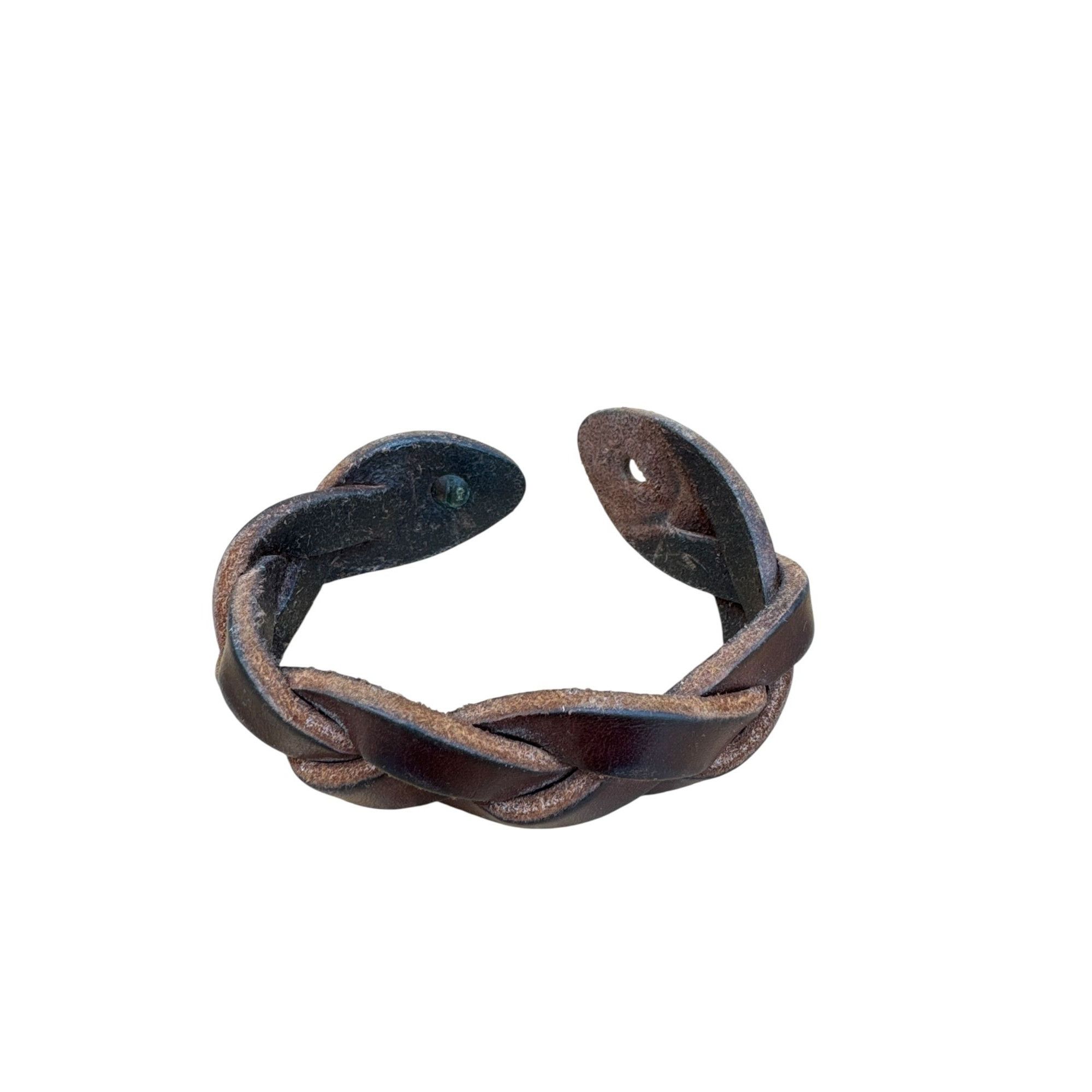Maison Margiela Vintage 1999 Brown Braided Leather Bracelet Size ONE SIZE - 4 Thumbnail