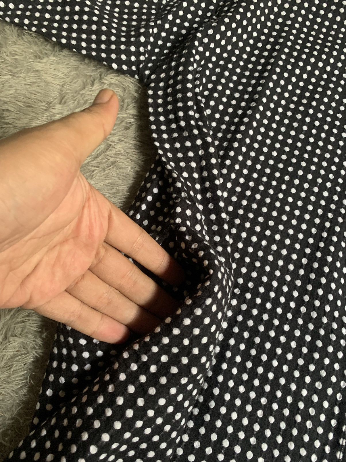 Alexander Wang Alexander Wang Polkadot Sashiko Stich Collarless Shirt Size US L / EU 52-54 / 3 - 6 Thumbnail
