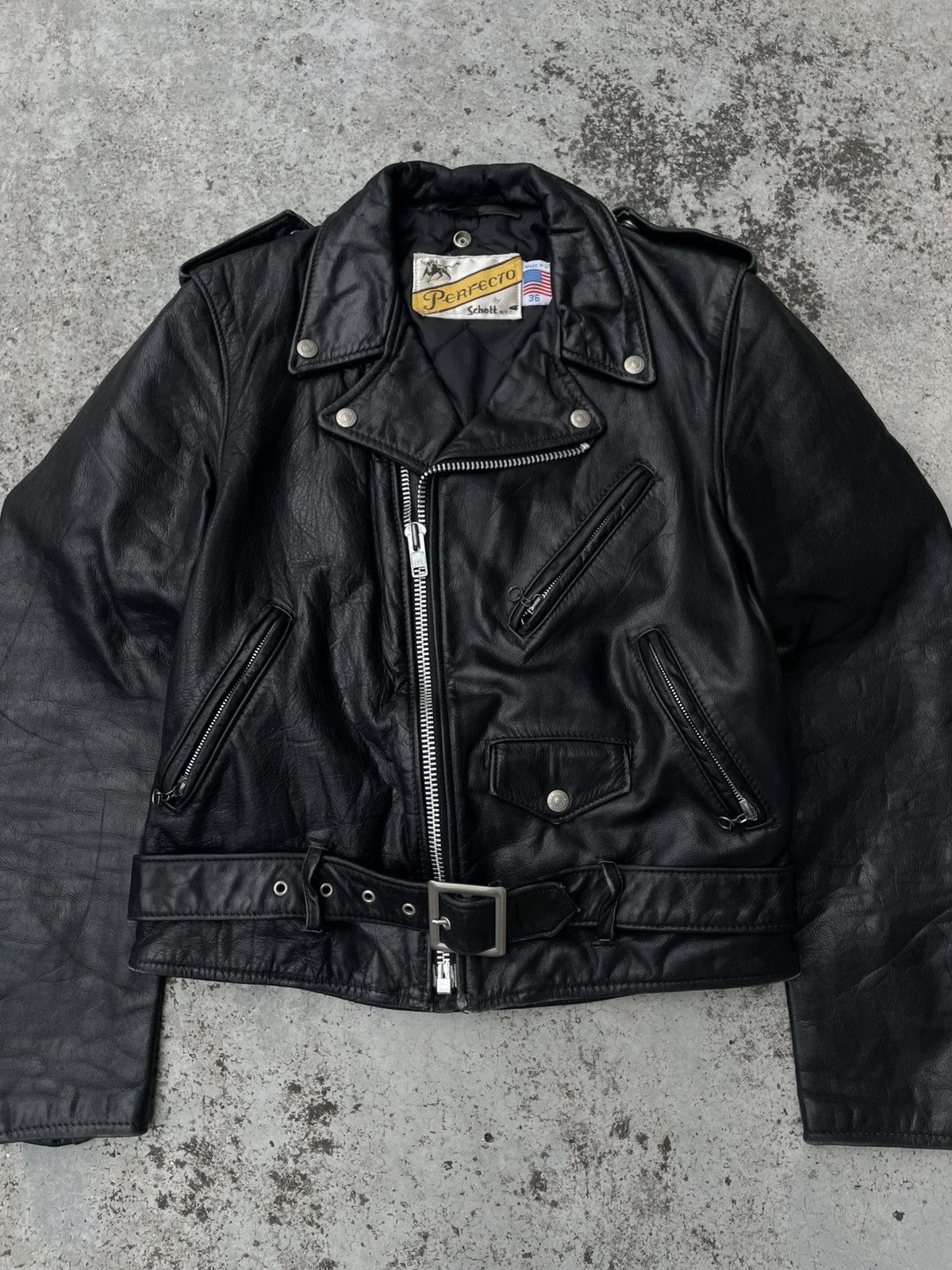 Schott Vintage Schott Perfecto 118 Leather Biker Jacket Size US S / EU 44-46 / 1 - 4 Thumbnail