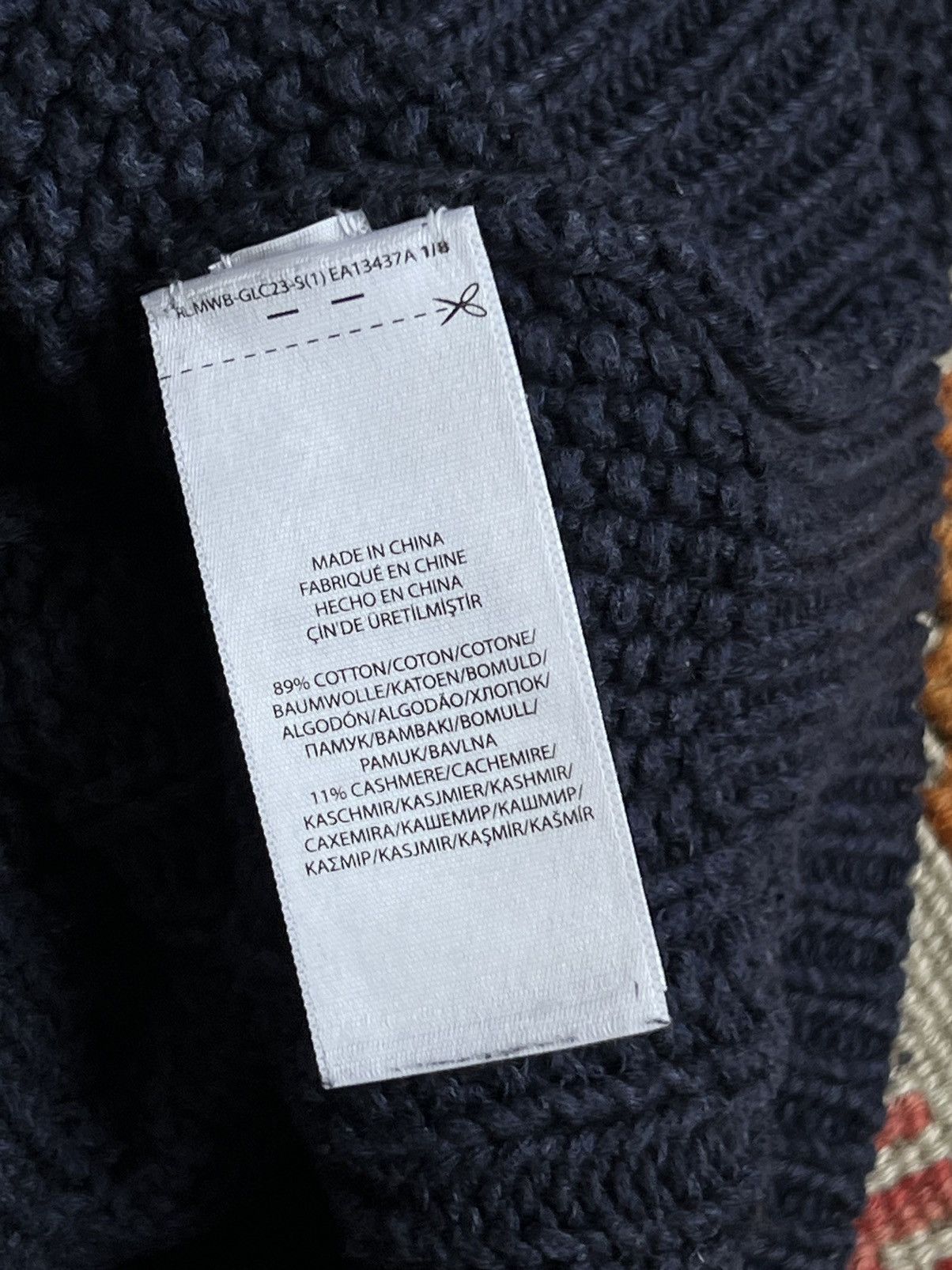 Polo Ralph Lauren Polo by Ralph Lauren Aran Heavy Knitted Indigo Sweater Size US L / EU 52-54 / 3 - 13 Thumbnail