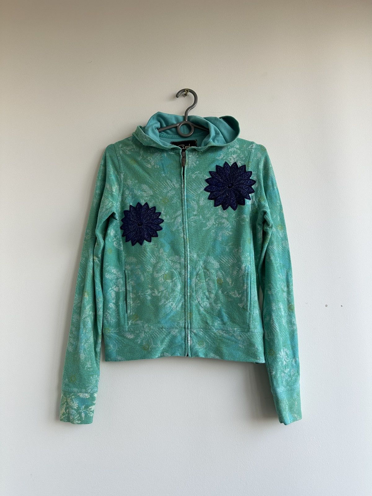 Custo Barcelona Custo Barcelona Zip Hoodie Sweatshirt Green Floral Size S Size S / US 4 / IT 40 - 1 Thumbnail