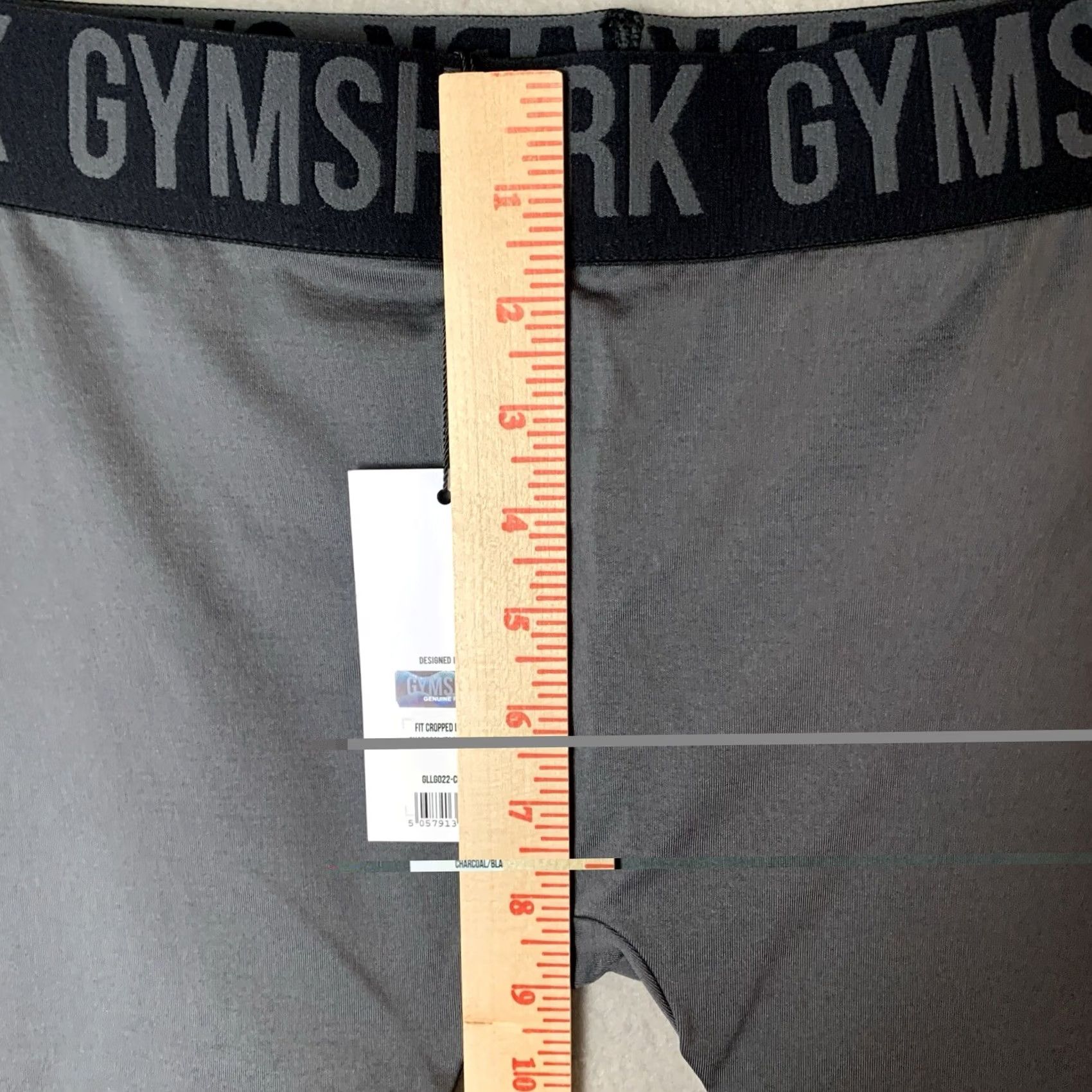 Gymshark GymShark Fit Cropped Leggings Charcoal/Black M Women's Leggings Skinny Athletic Activewear Cropped Logo Stretch Casual Gym Size 32" / US 10 / IT 46 - 7 Thumbnail