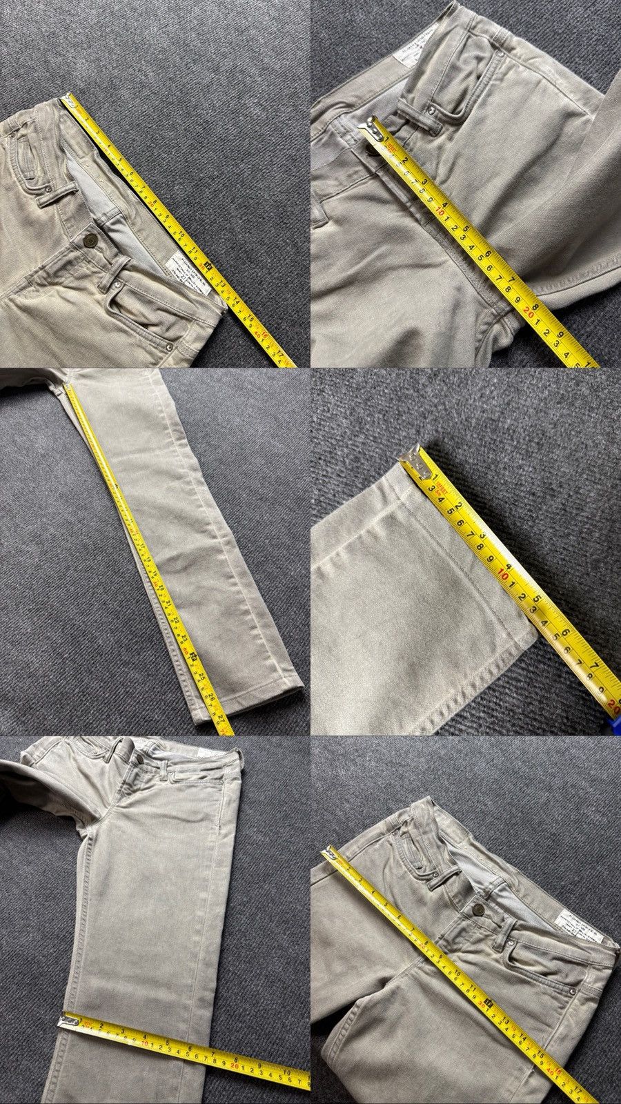 Allsaints AllSaints Grey Slim Jeans Rick style Minimal Stretch Denim Size 27" / US 4 / IT 40 - 23 Thumbnail