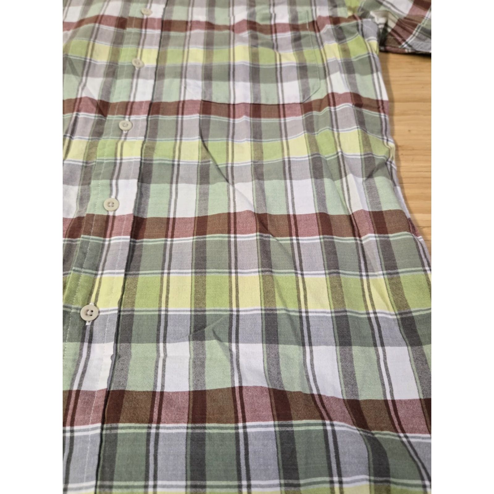 Pendleton Pendleton Shirt Mens Medium Green Plaid Short Sleeve Button Up Casual Wave Size US M / EU 48-50 / 2 - 2 Thumbnail