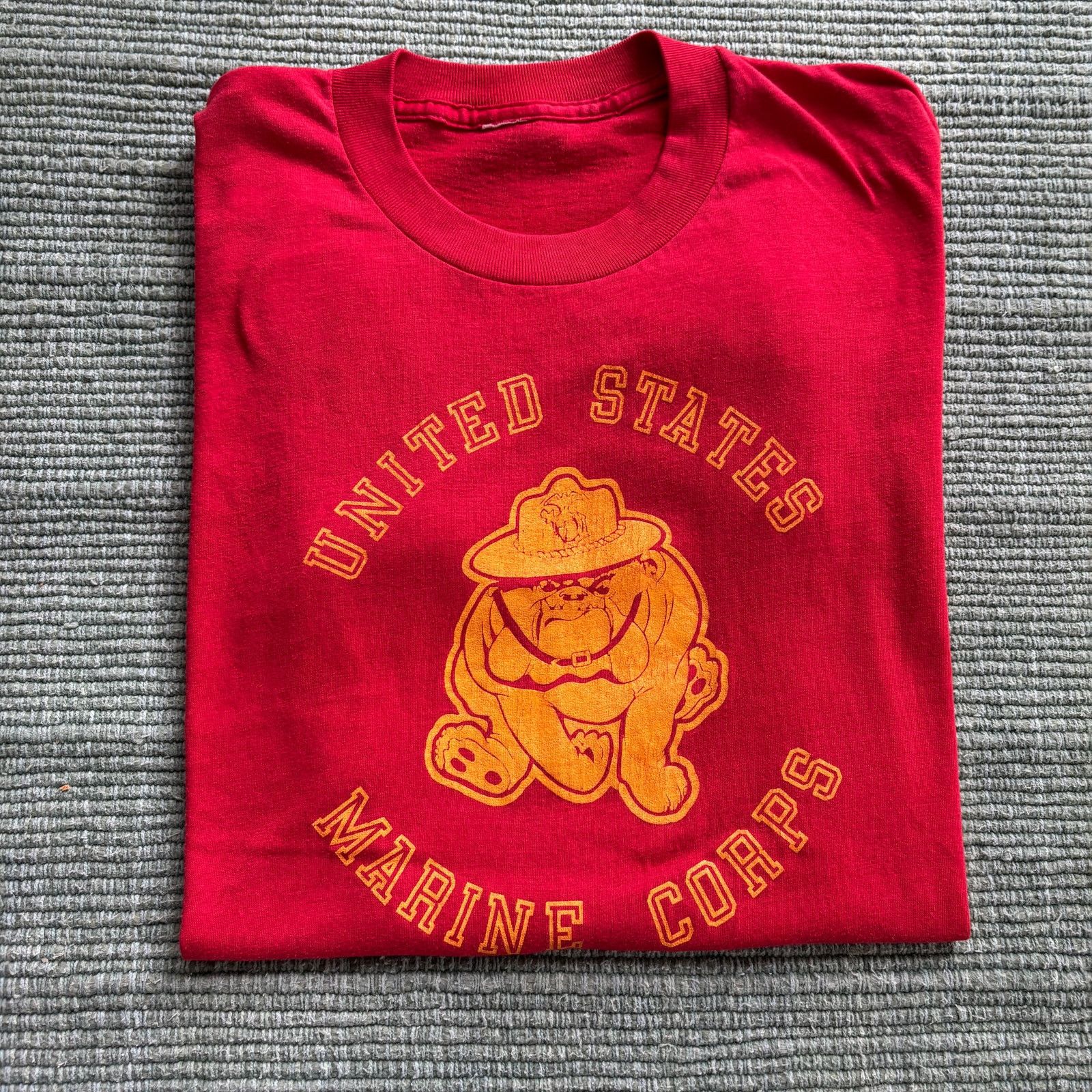 Vintage Vintage 80s Thin Single Stitched US Marines Tee Shirt Sz L Size US L / EU 52-54 / 3 - 1 Thumbnail