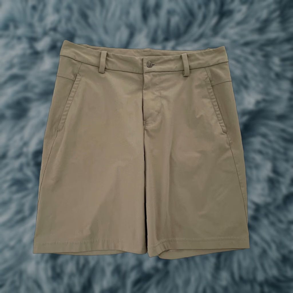 Lululemon VINTAGE Lululemon Shorts Men 34 Khaki Brown Chino Casual Travel Logo Classic Inseam 10" Size US 34 / EU 50 - 1 Thumbnail