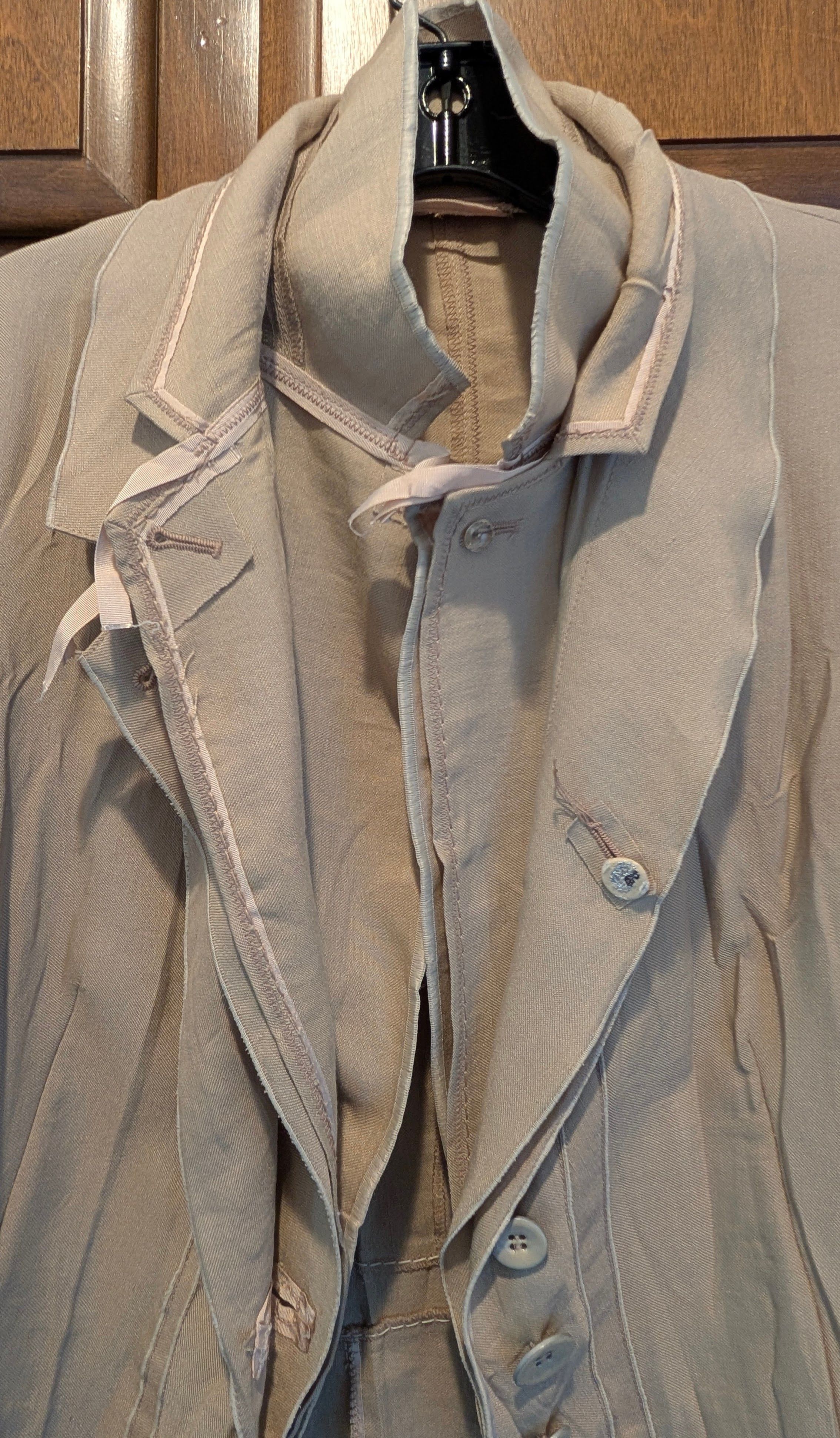 Marithe + Francois Girbaud Marithe & Francois Girbaud Tan Crinkled Womens Blazer Size XL / US 12-14 / IT 48-50 - 5 Thumbnail