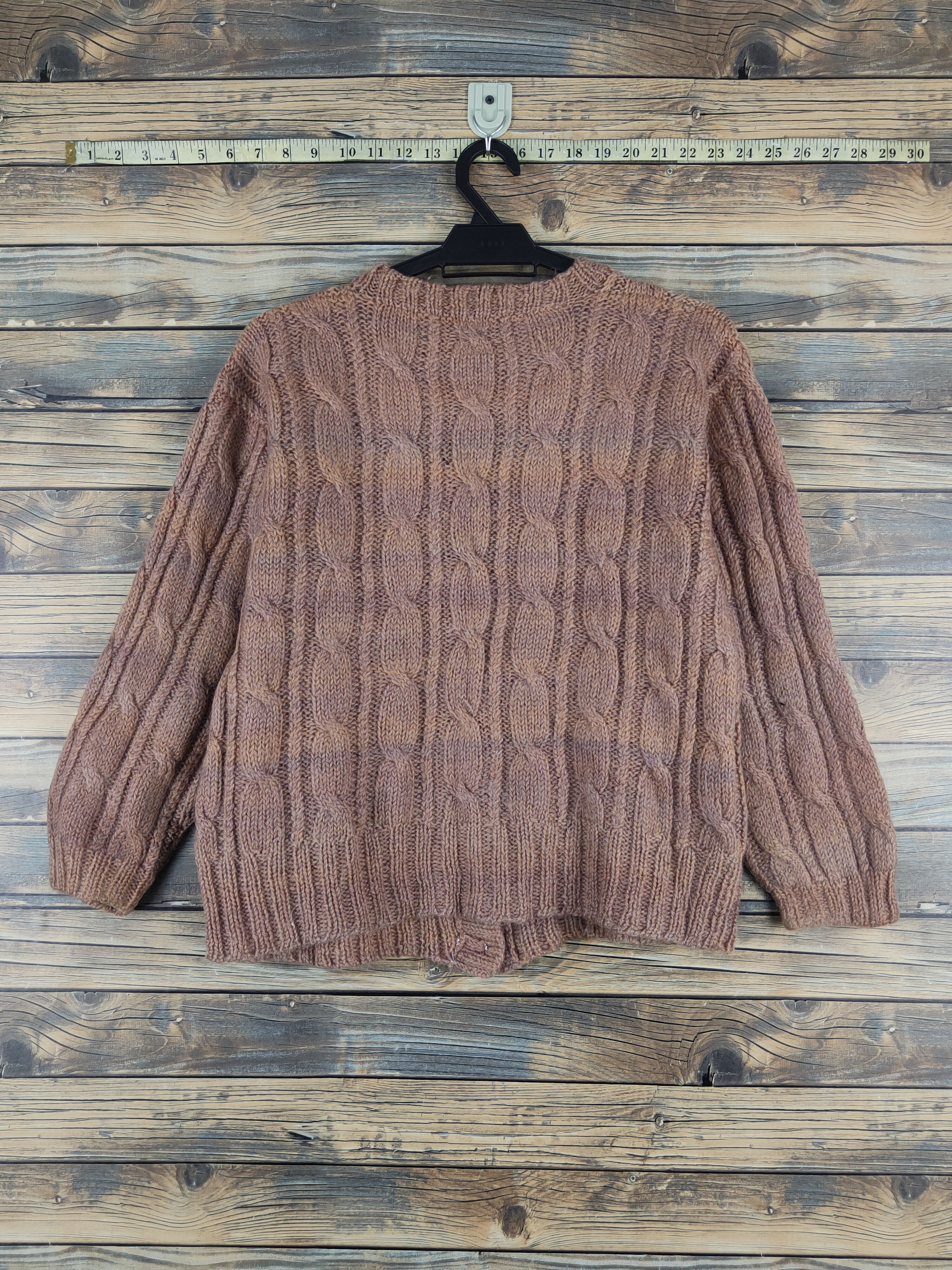 Japanese Brand Japan vintage faded Brown ripped Knitwear Cardigan #W1231 Size S / US 4 / IT 40 - 9 Thumbnail