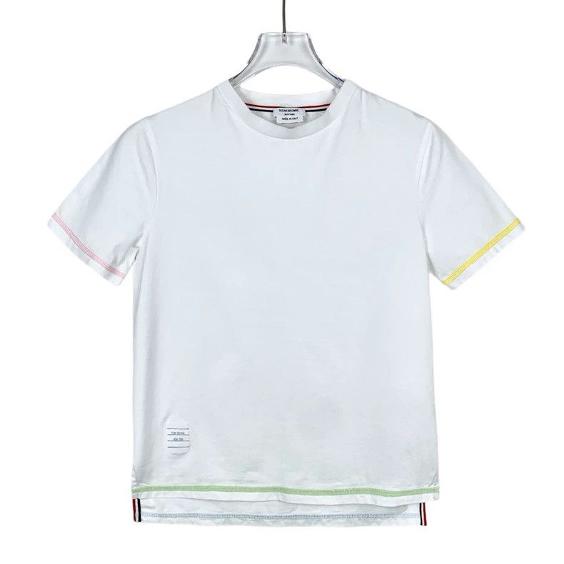 Thom Browne Thom Browne Short Sleeve T-Shirt with Colored Edges - dmc Size US S / EU 44-46 / 1 - 1 Thumbnail