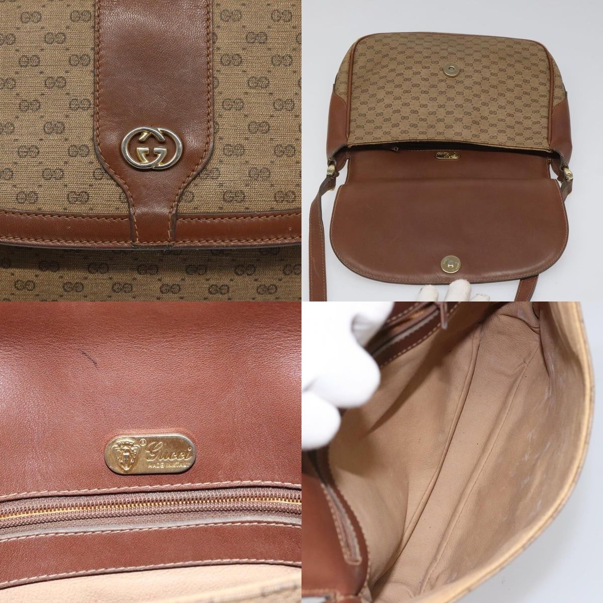 Gucci GUCCI Micro GG Canvas Shoulder Bag Pvc Beige Size ONE SIZE - 11 Thumbnail