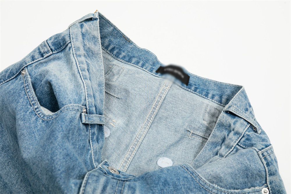 Vintage Men's American style washed distressed loose jeans Size US 32 / EU 48 - 4 Thumbnail