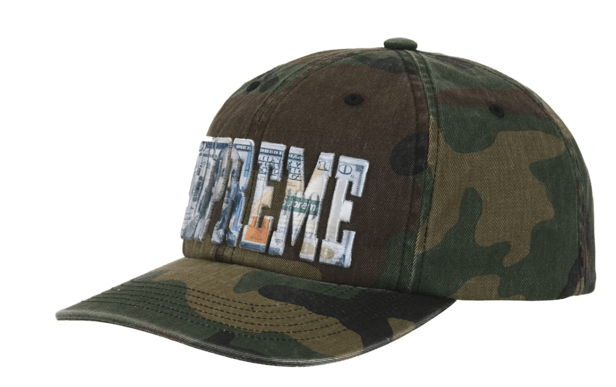 Supreme Supreme Embroidered Money Logo 6 Panel Hat Camo Adjustable Size ONE SIZE - 2 Thumbnail
