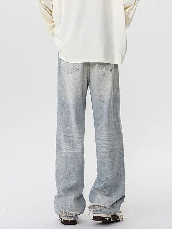 Japanese Brand Retro loose ripped micro flared jeans Size US 32 / EU 48 - 2 Thumbnail