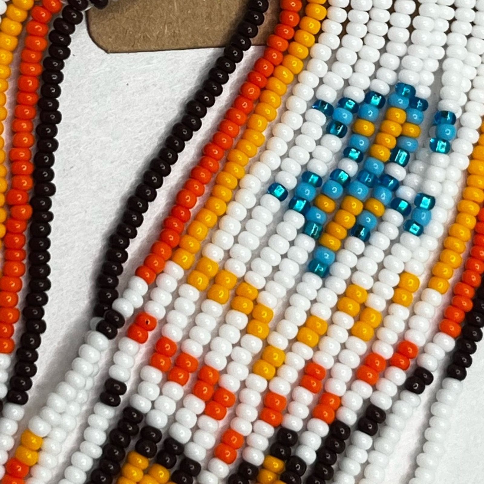Other Aztec Fringe Eagle Beaded Earrings Size ONE SIZE - 3 Thumbnail