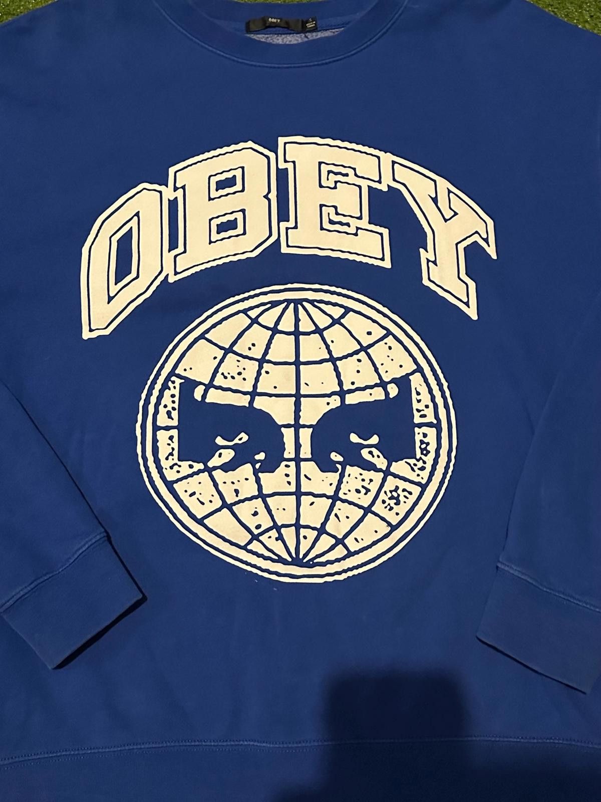 Obey Obey Blue Graphic Sweatshirt Size ONE SIZE - 3 Thumbnail