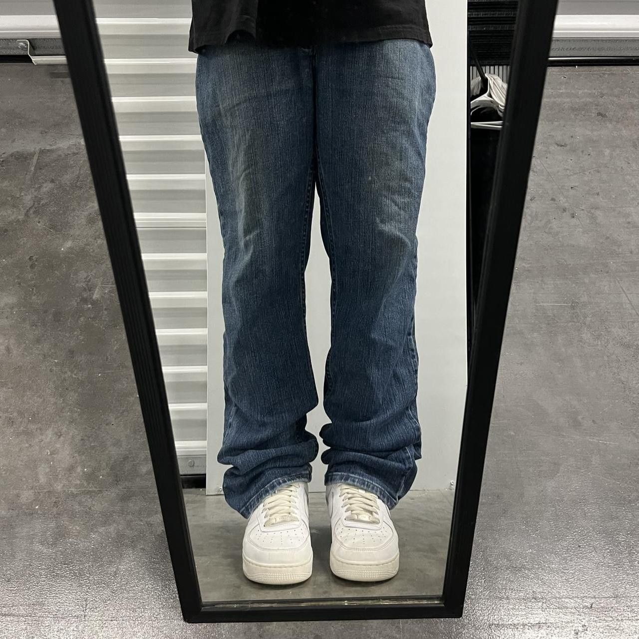 Japanese Brand × Vintage Vintage Y2K Grunge Workwear Medium Wash Style Denim Jeans! Size US 34 / EU 50 - 1 Thumbnail