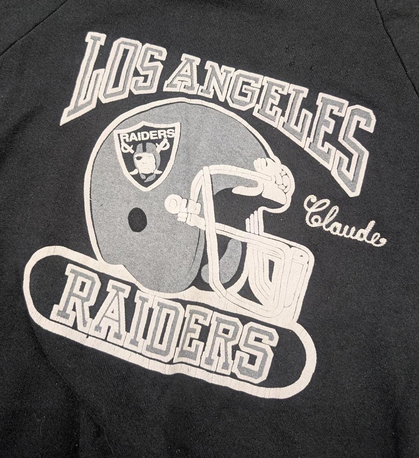 Fruit Of The Loom Vintage 80s Los Angeles Raider Custom Chain Stitch Sweater Size US M / EU 48-50 / 2 - 2 Thumbnail