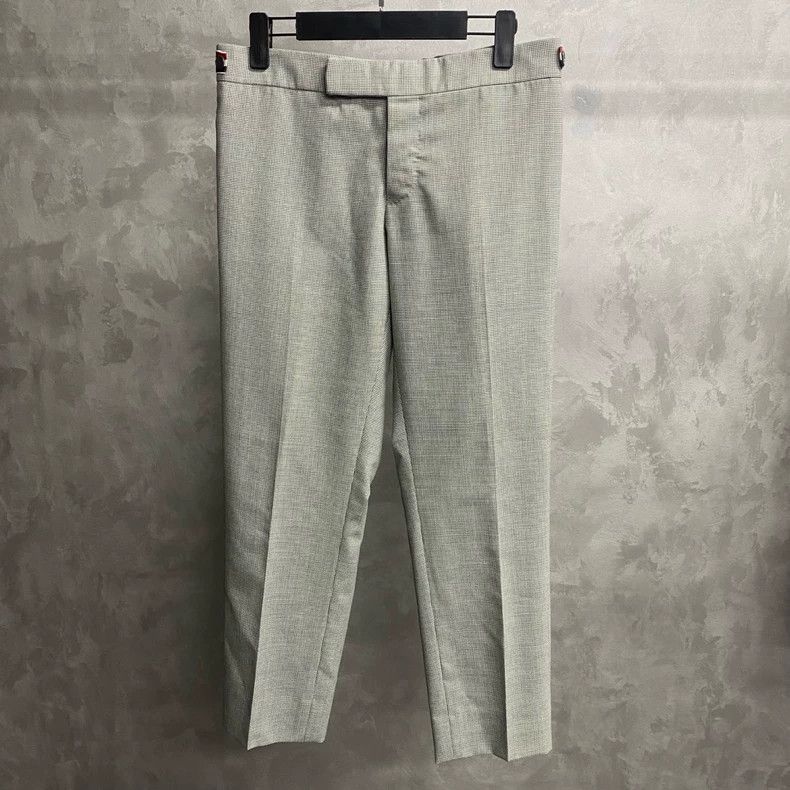 Thom Browne Thom browne Size 1 Gray cut pattern logo suit pant 2504-Ne Size US 29 - 1 Thumbnail