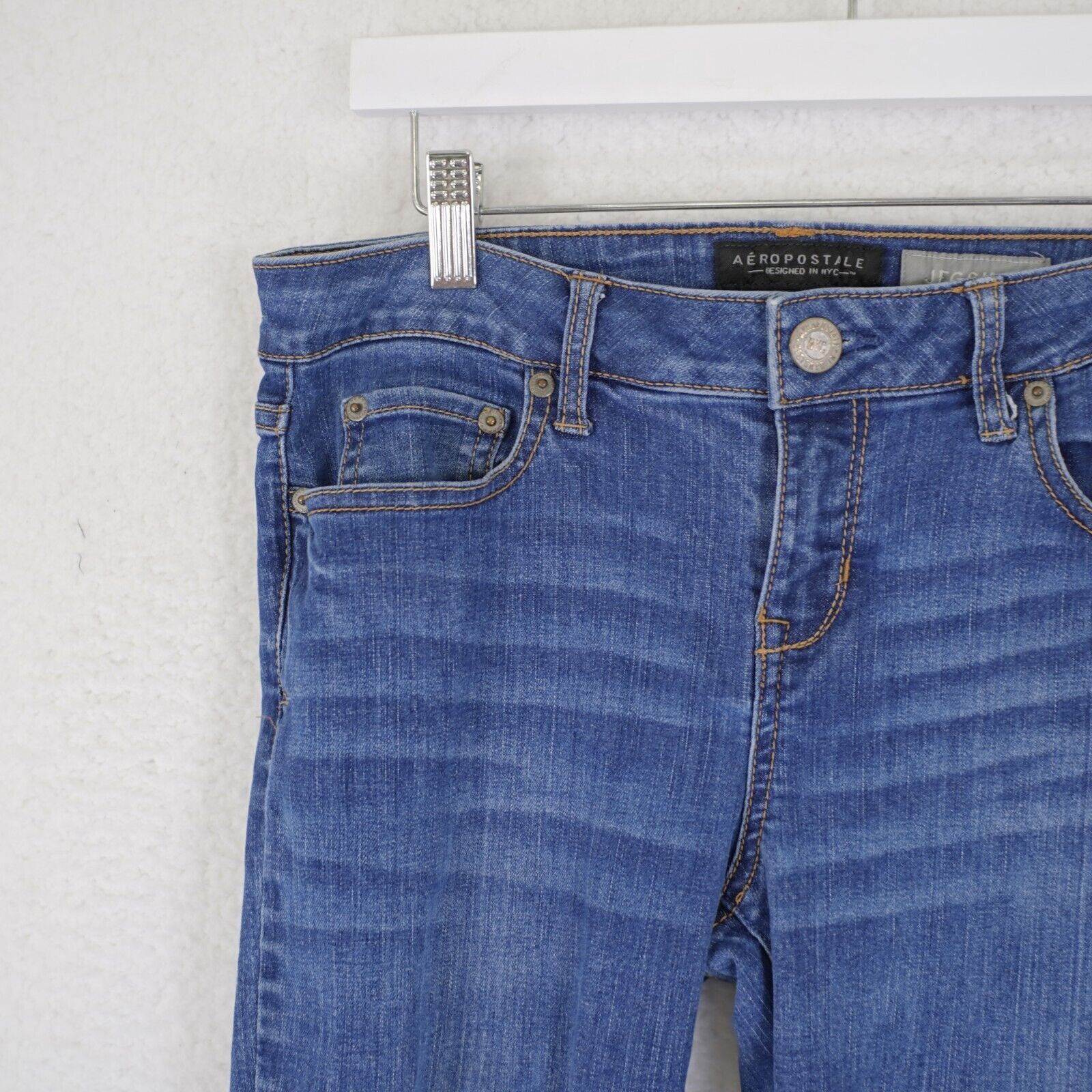 Aeropostale Aeropostale Jeggings Blue Jeans 8 Short 30/26 Mid Rise Stone Size 30" / US 8 / IT 44 - 3 Thumbnail