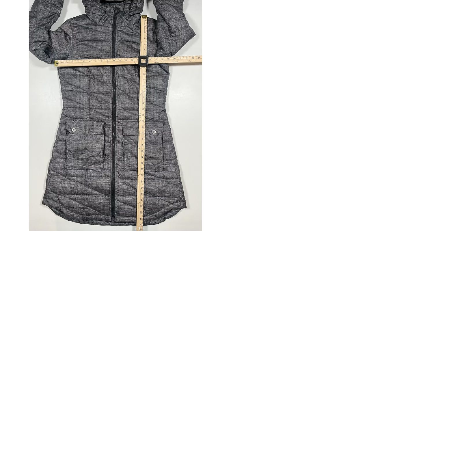 Vintage Columbia Coat Womens Medium Gray Omni-Shield Hooded Puffer Parka Long Size M / US 6-8 / IT 42-44 - 9 Thumbnail