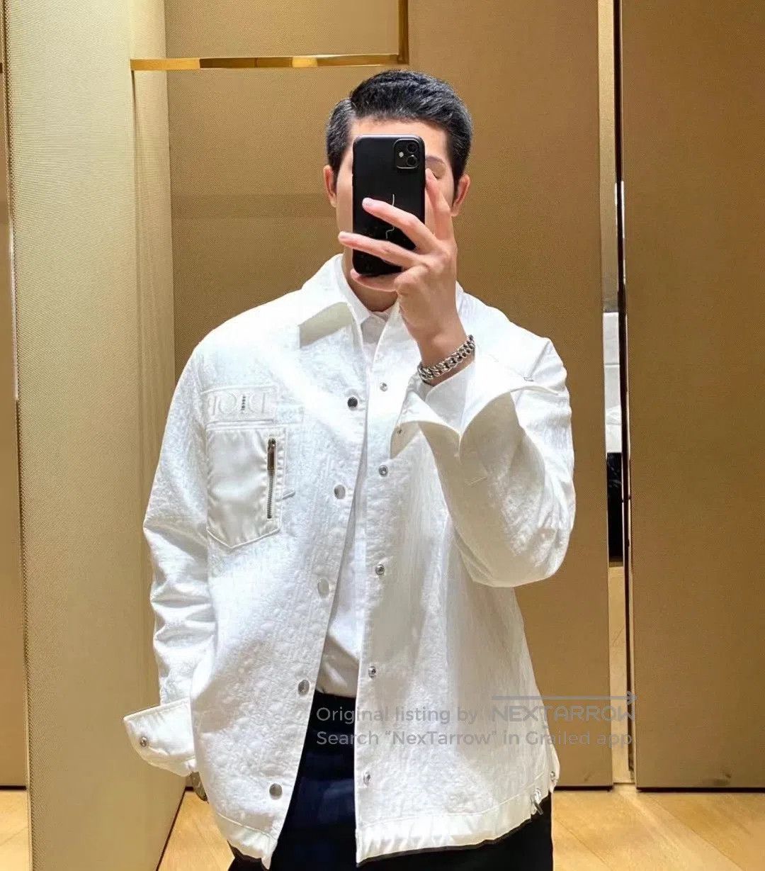 Sacai DIOR x Sacai Collab Embroidered Shirt Jacket. Size US S / EU 44-46 / 1 - 7 Thumbnail