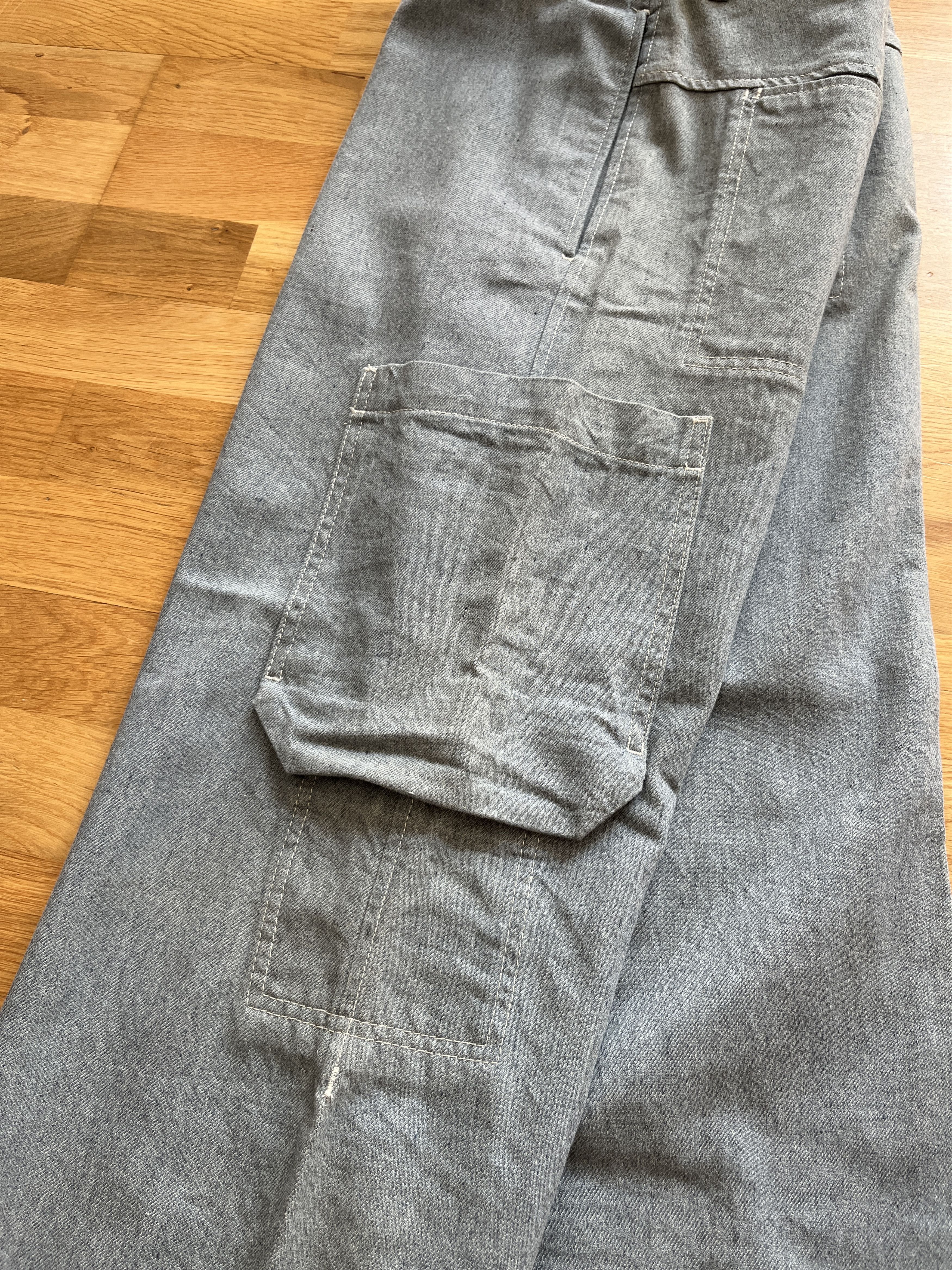 Cos Cos Mens Organic Cotton Denim Cargo Trousers 34 Light blue Size US 34 / EU 50 - 12 Thumbnail
