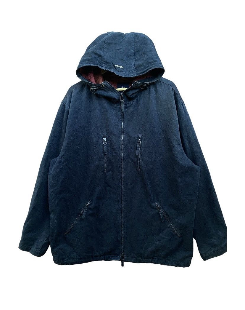 Stussy Vintage Stussy Oversize Hooded Jacket Size US XL / EU 56 / 4 - 2 Thumbnail