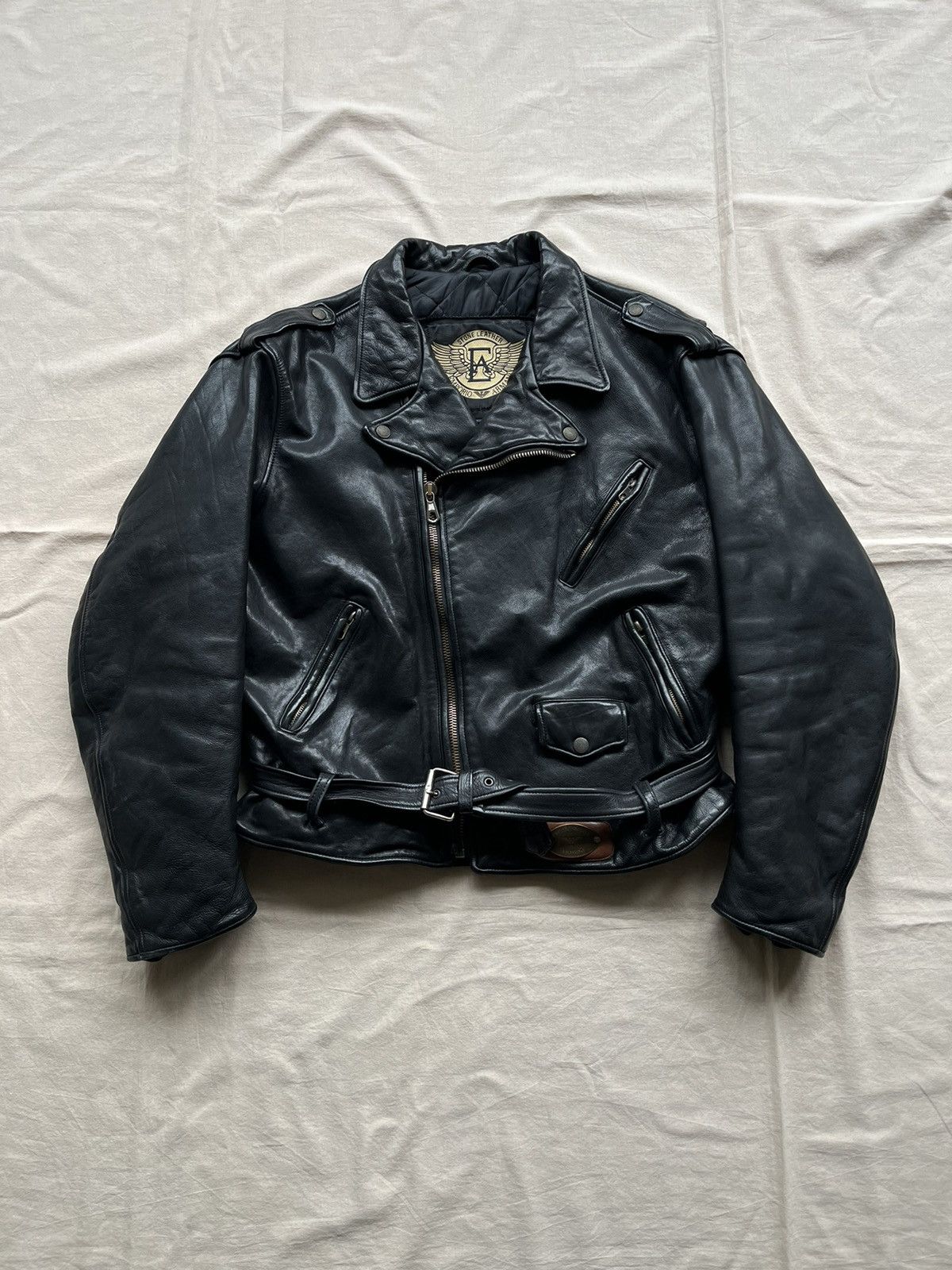 Emporio Armani Emporio Armani 80s 90s Leather Biker Jacket Size US M / EU 48-50 / 2 - 2 Thumbnail