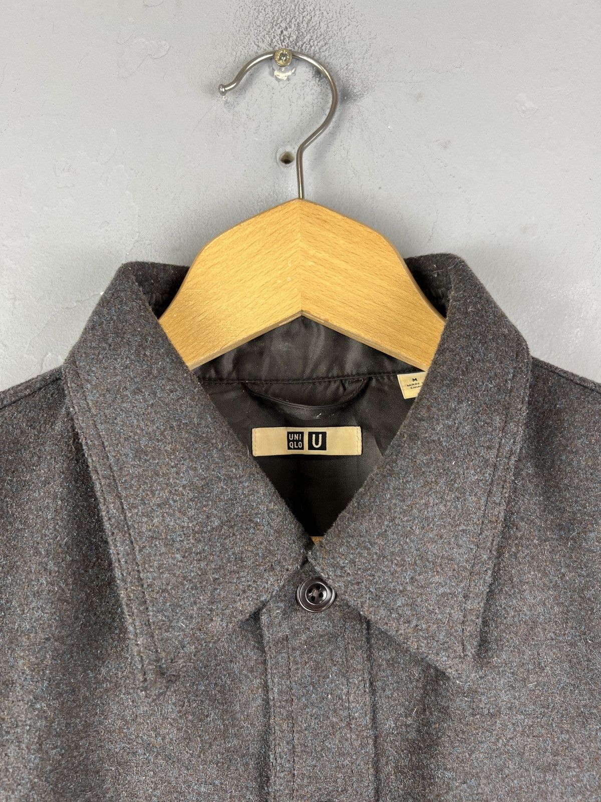 Uniqlo Uniqlo U Wool Overshirt Jacket Plaid Medium M Size US M / EU 48-50 / 2 - 6 Thumbnail