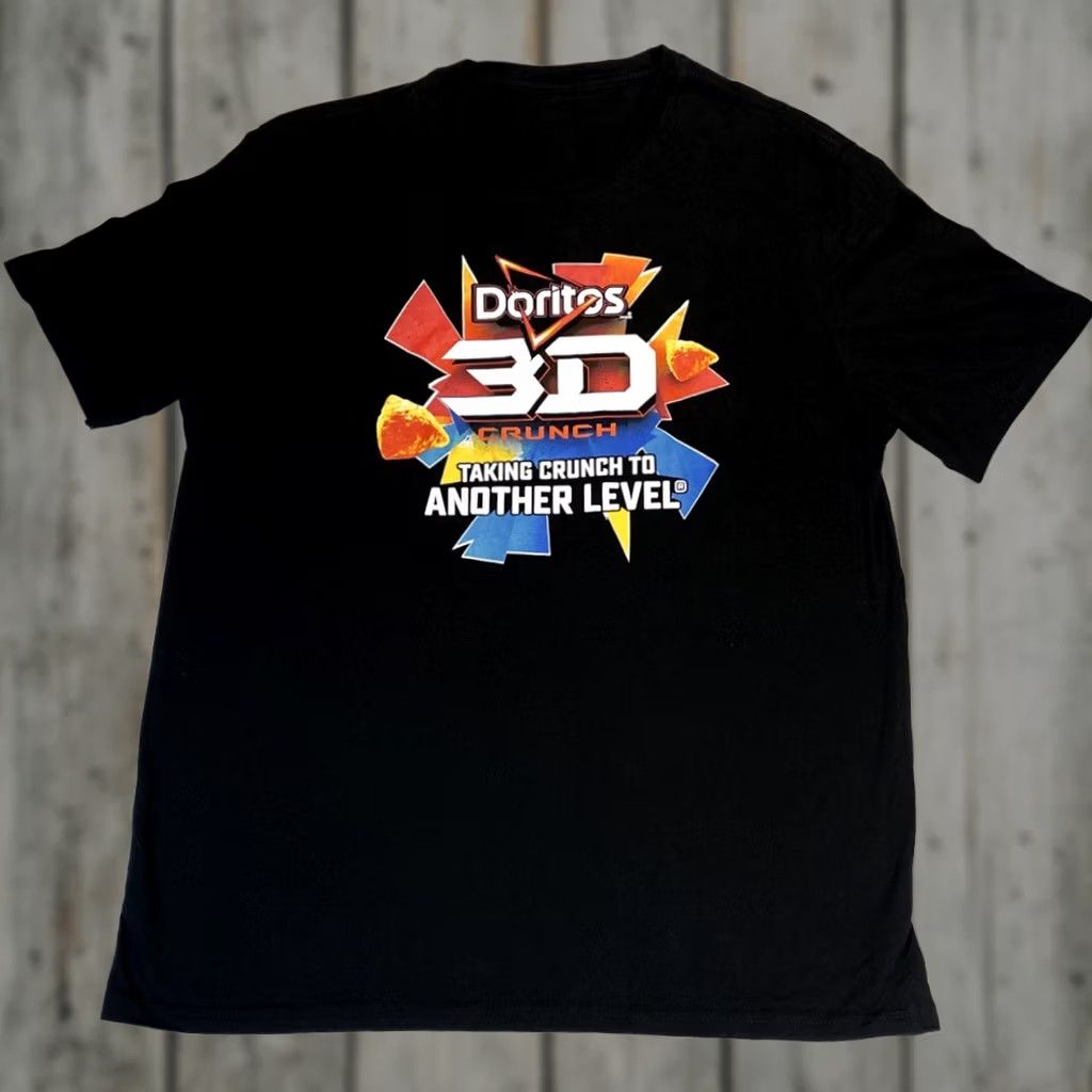 Vintage VINTAGE Doritos 3D Crunch No Size Tag Large? Black Graphic T-Shirt Size US L / EU 52-54 / 3 - 1 Thumbnail
