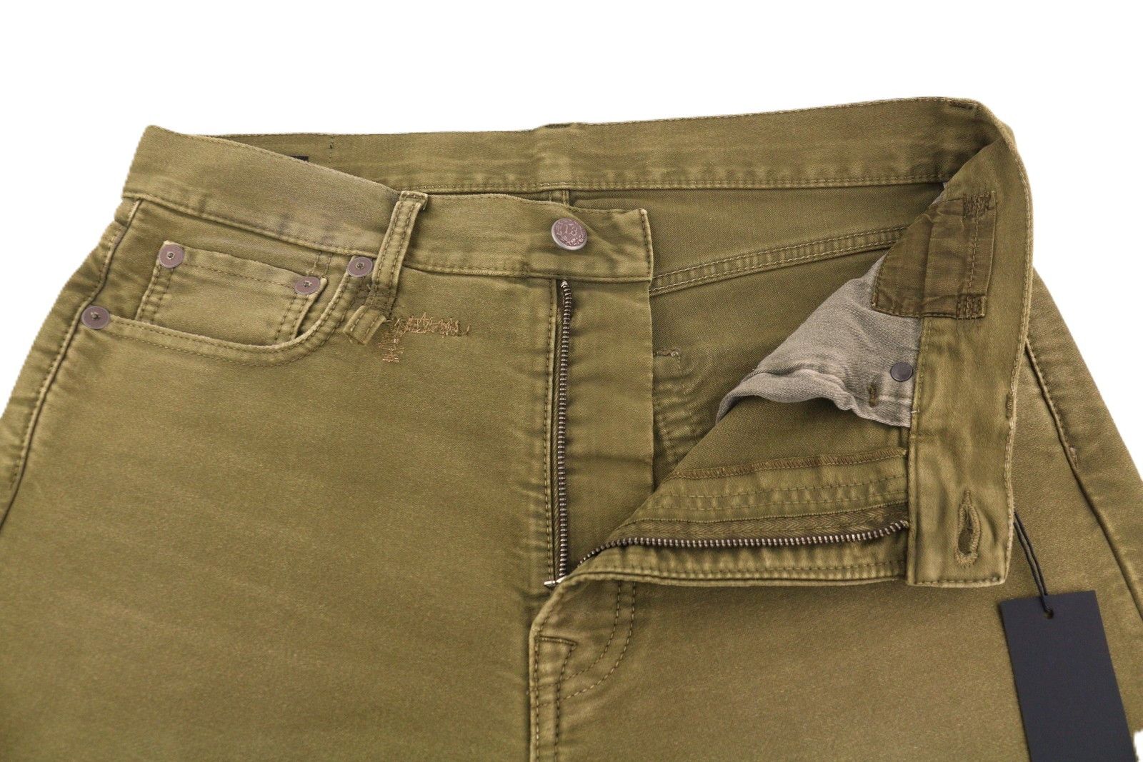 R13 BOYFRIEND 28 Olive Garment Dyed Moleskin Faded FW25 86535 Size 28" / US 6 / IT 42 - 4 Thumbnail