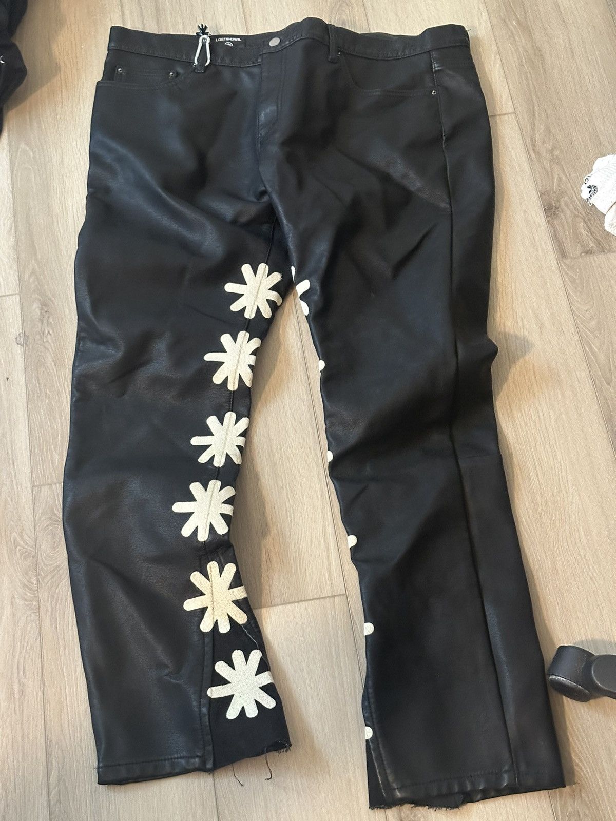 LOSTSHDWS LOSTSHDWS Flared leather pants Size US 40 / EU 56 - 1 Thumbnail