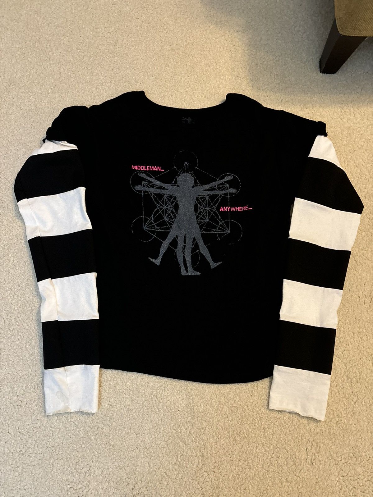Playboi Carti Playboi Carti Middleman Logo Double Layered Long Sleeve Tee Size US XL / EU 56 / 4 - 1 Thumbnail