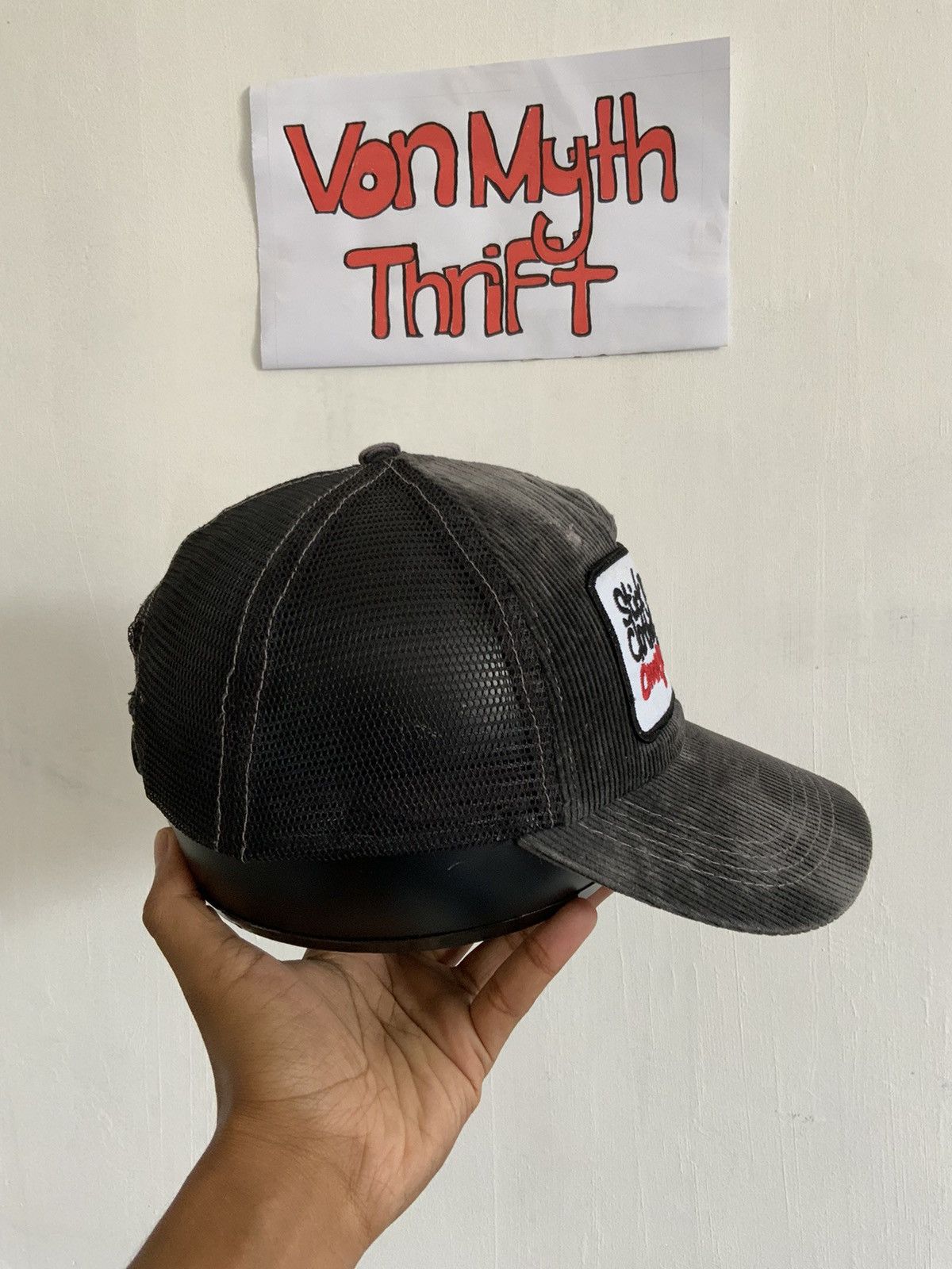 Japanese Brand Vintage Stick to Clothing Orange Corduroy Trucker Hat Size ONE SIZE - 5 Thumbnail