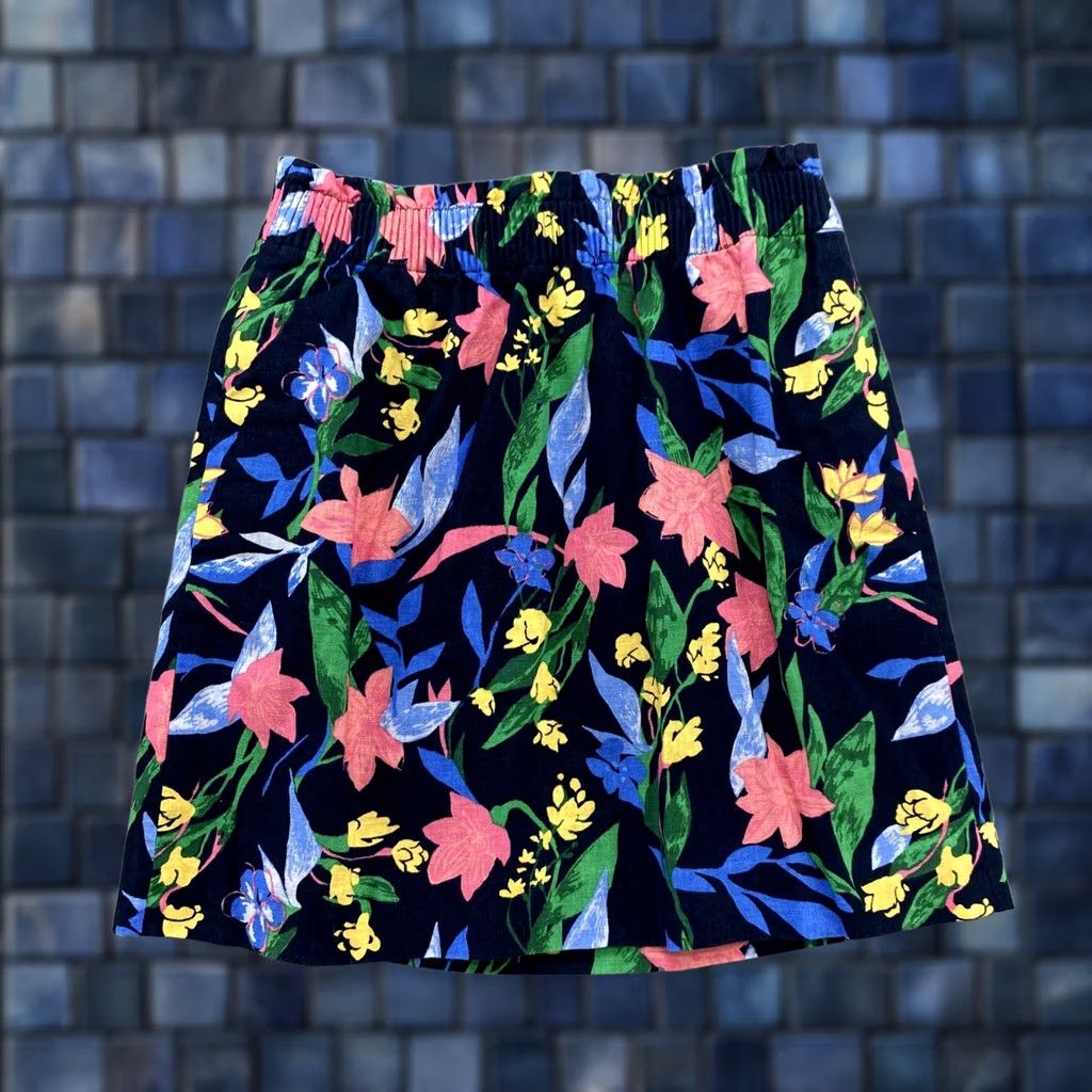 J.Crew J.CREW Skirt A-Line Multicolor Floral Above Knee Lined Elastic Waist Women’s Size 4 Size 27" / US 4 / IT 40 - 1 Thumbnail