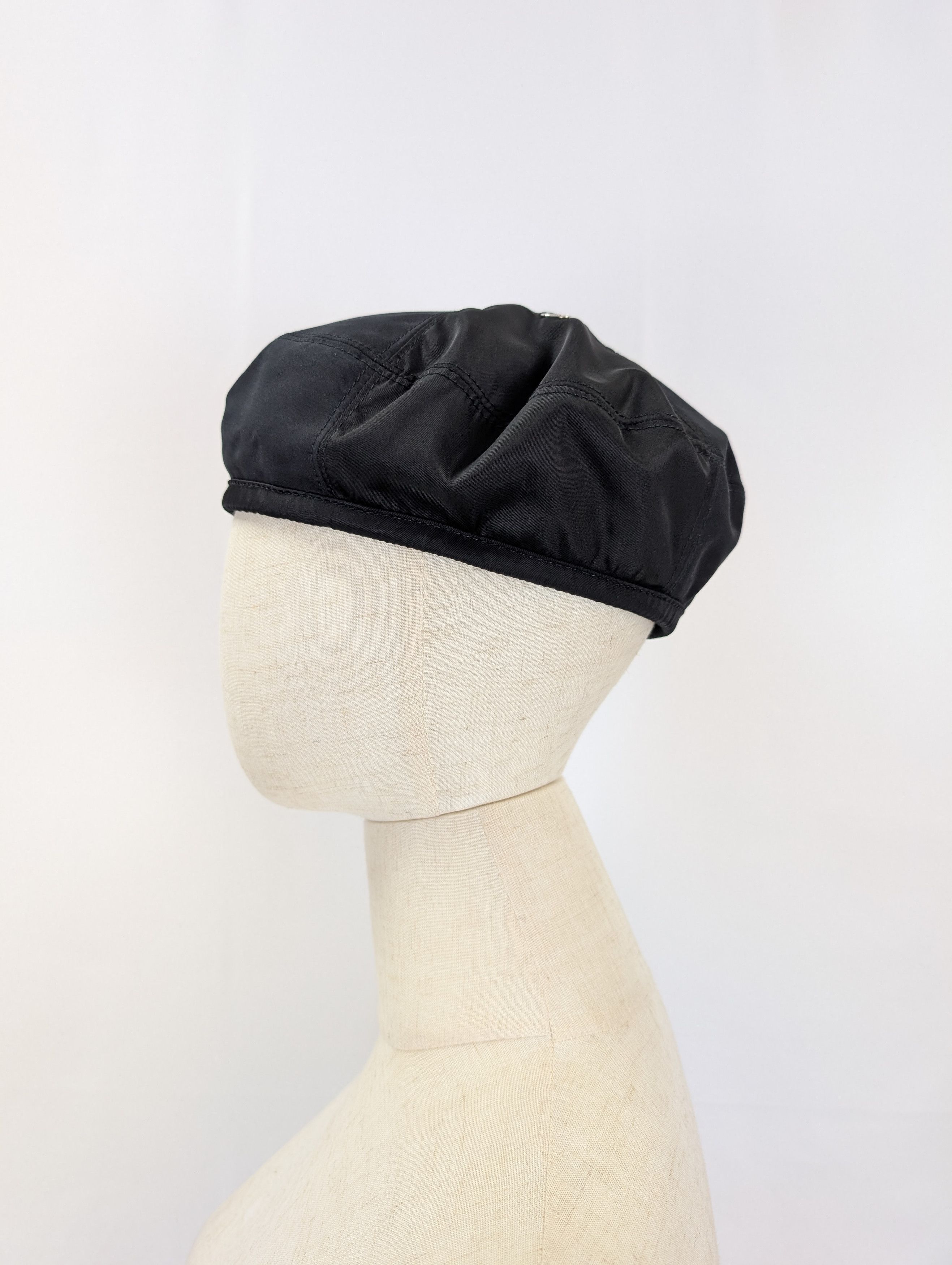 Dior × Sacai Black Beret With Drawstring Size ONE SIZE - 5 Thumbnail