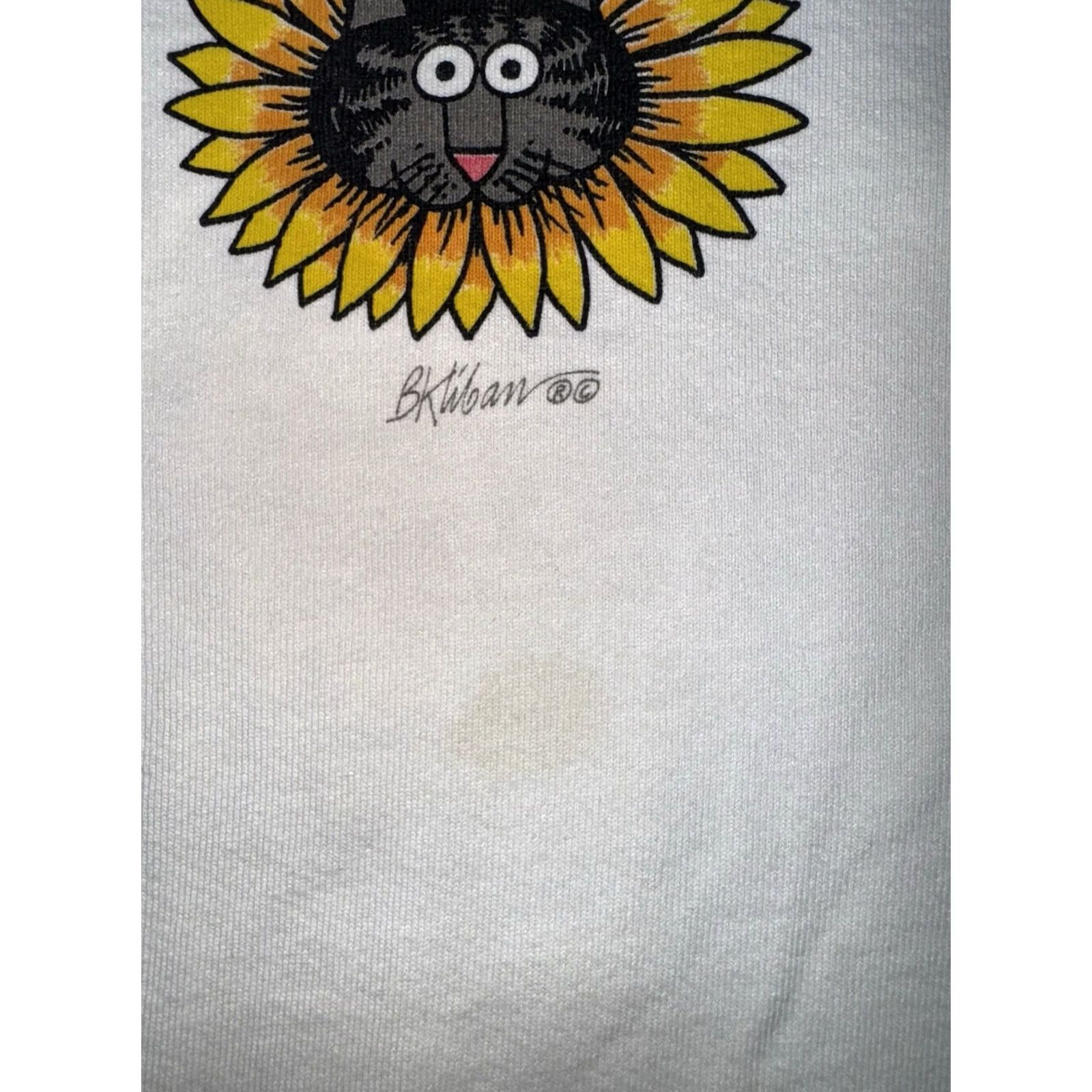 Vintage VINTAGE Crazy Shirts B Kliban Cat Sunflower Hawaii Crewneck Large White Long Sleeve Adult Mens Womens Size L / US 10 / IT 46 - 4 Thumbnail