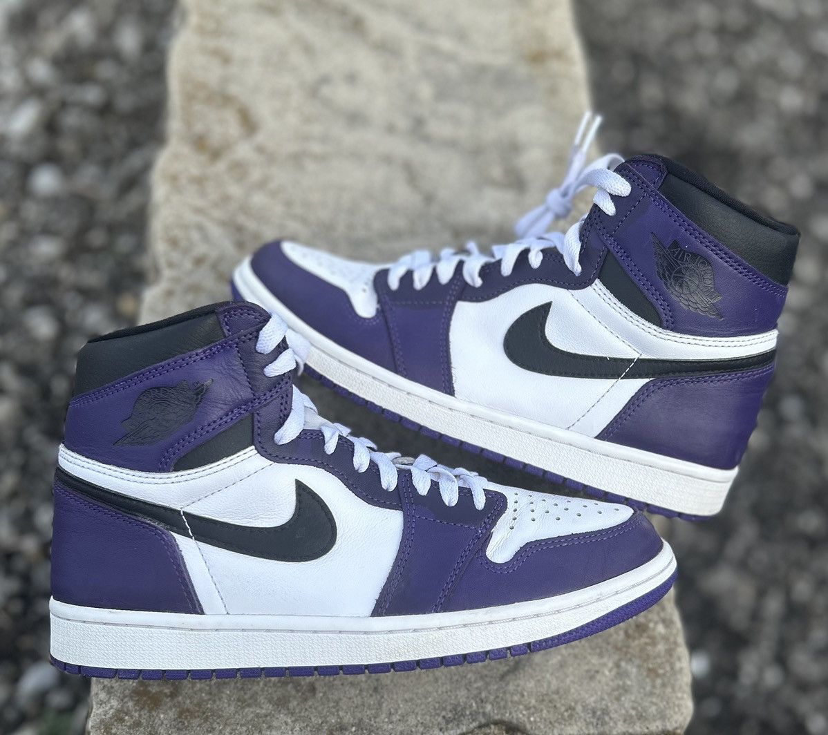 image of Jordan Nike Air Jordan 1 Retro High OG “Court Purple 2.0” Size 8 Shoes, Men's